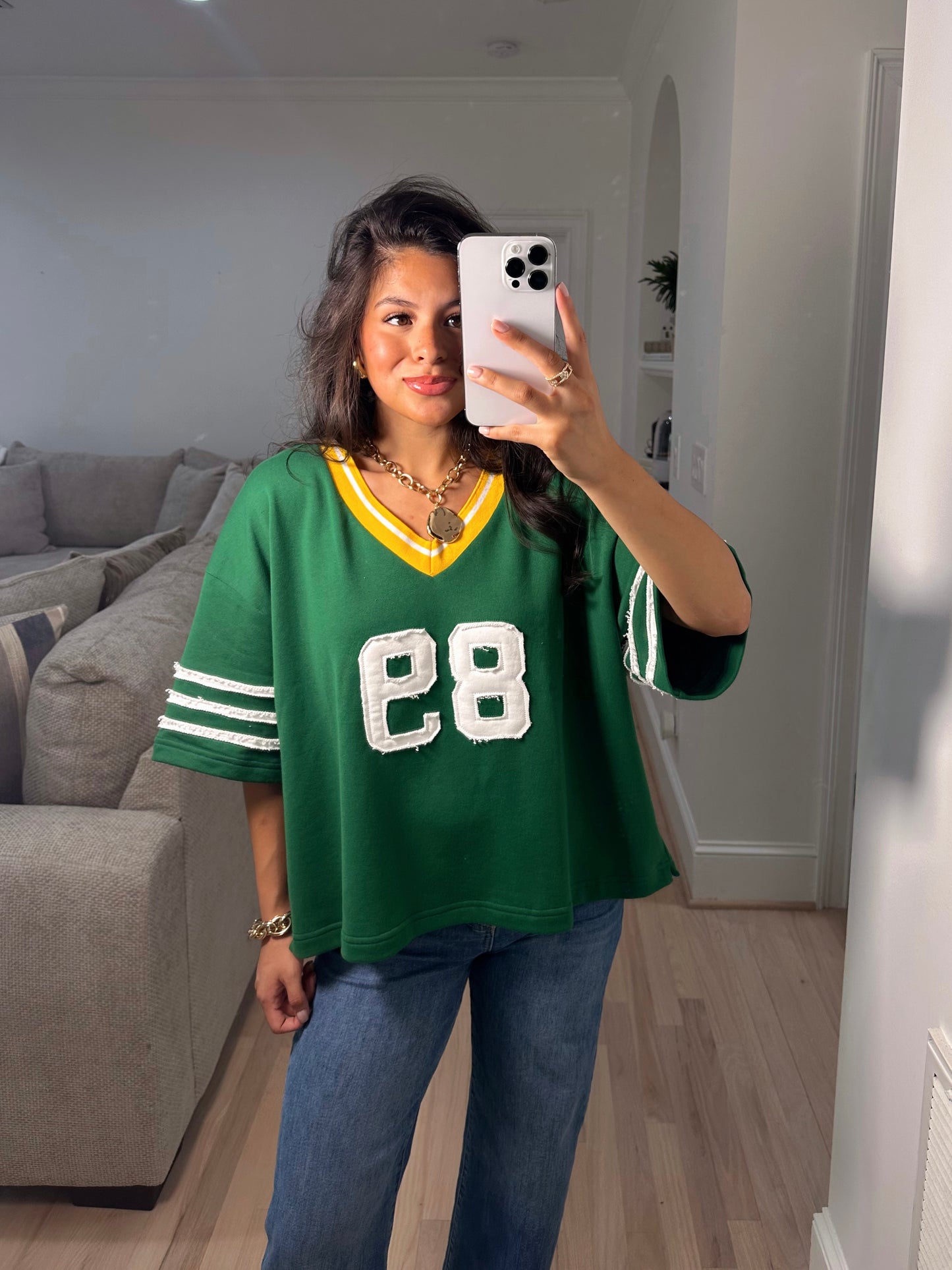Green 89 Varsity Oversized Tee
