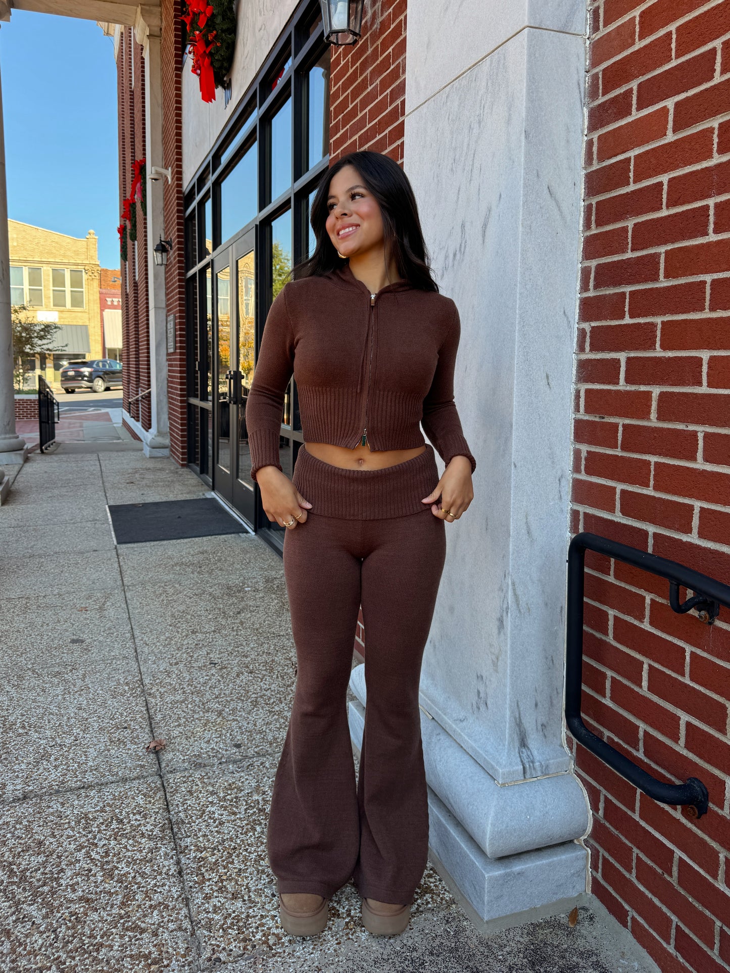 Brown Soft Knit Set