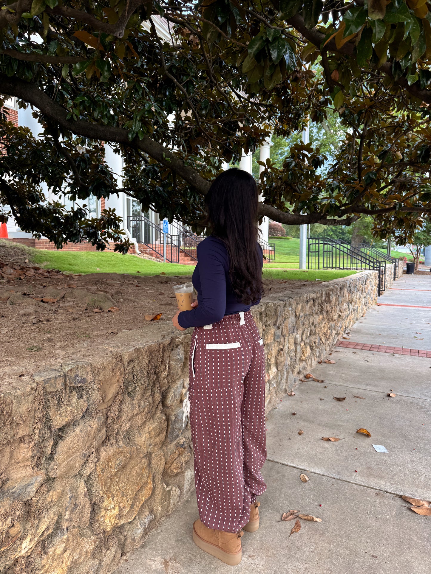 Brownie Patterned Baggy Jogger