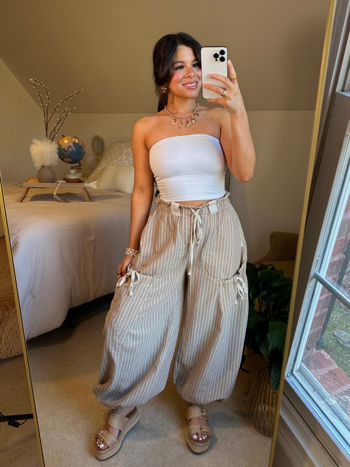 Coco Striped Baggy Joggers