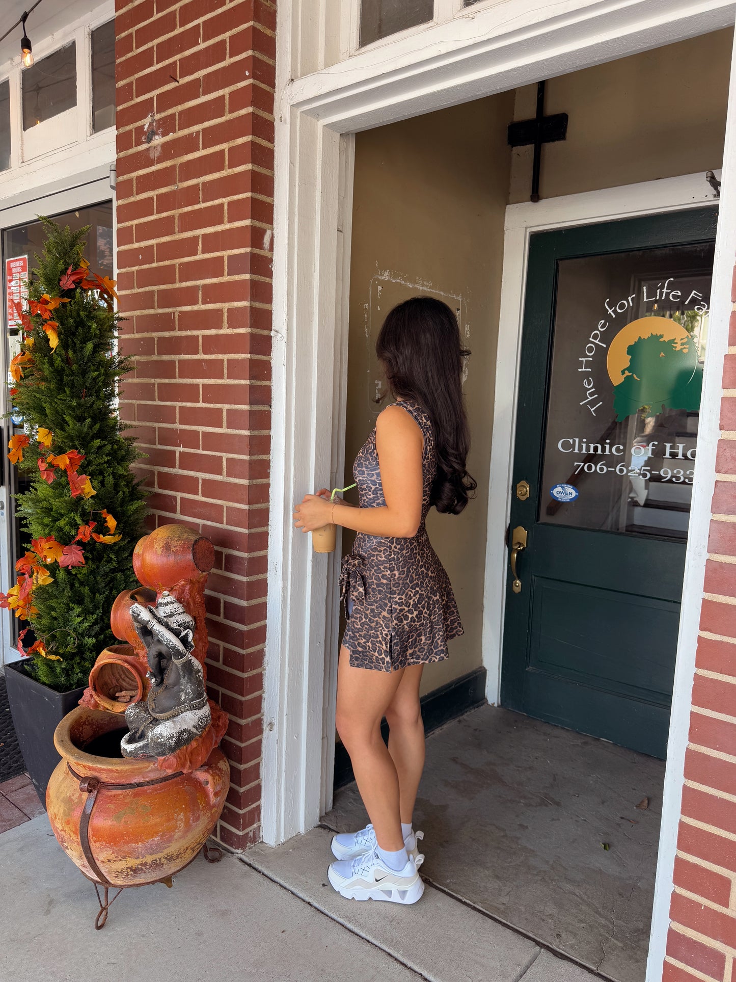 Leopard Wrap Active Romper