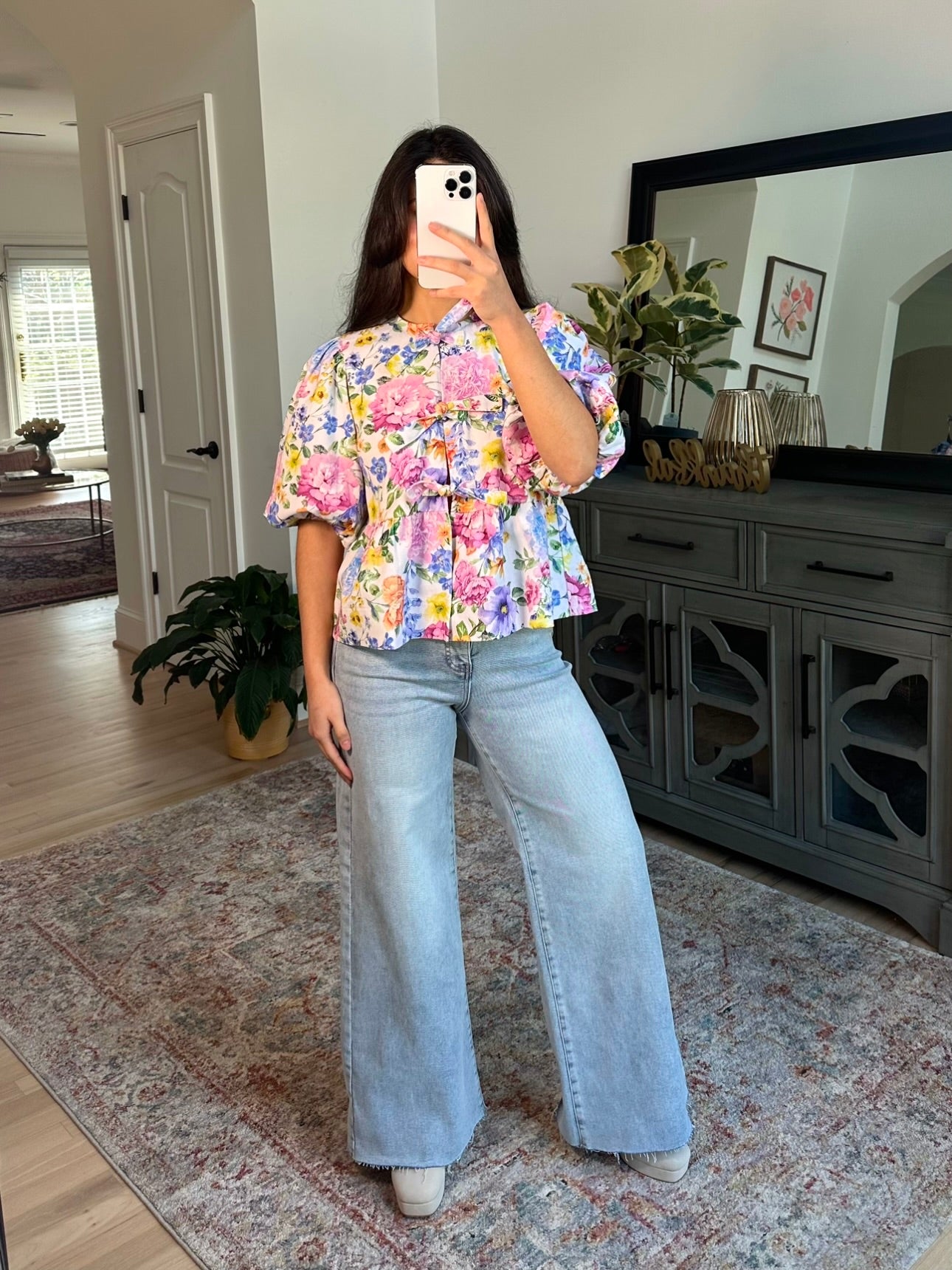 Light Wash Wide Leg Jeans