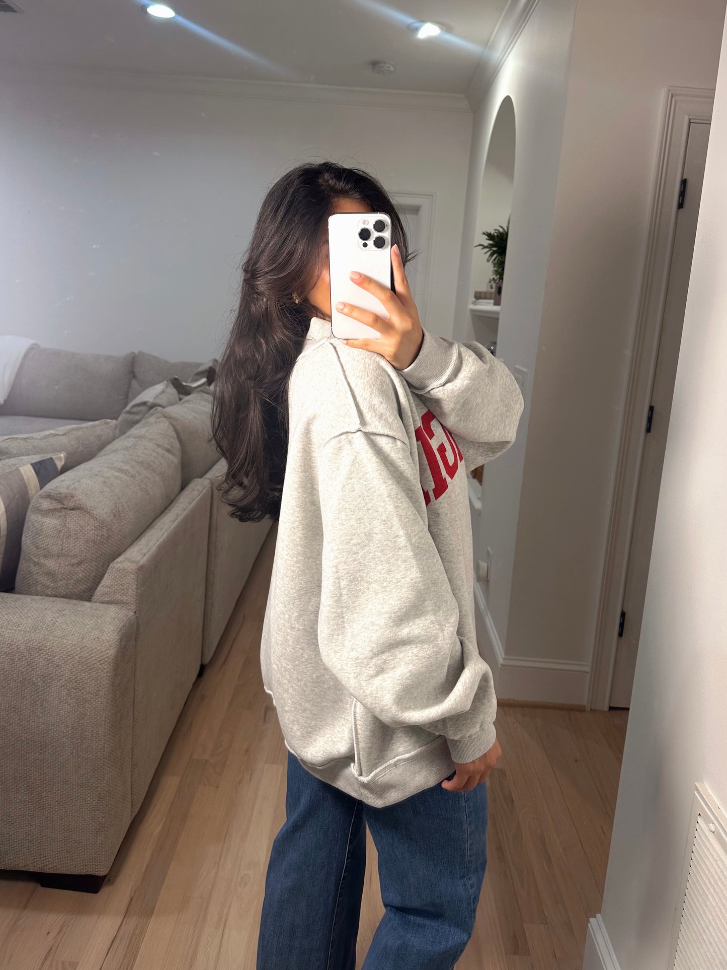 GA Reversible Oversized Mockneck Sweatshirt