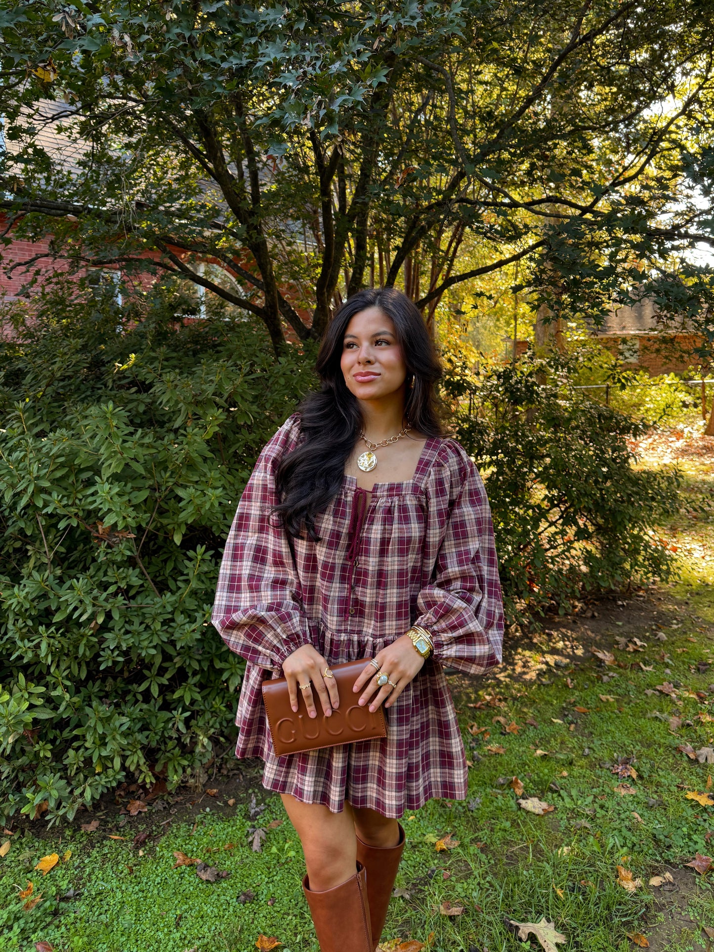 Cranberry Crush Plaid Dress