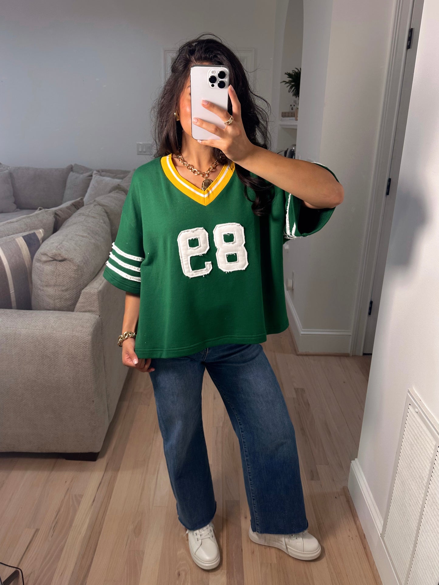 Green 89 Varsity Oversized Tee