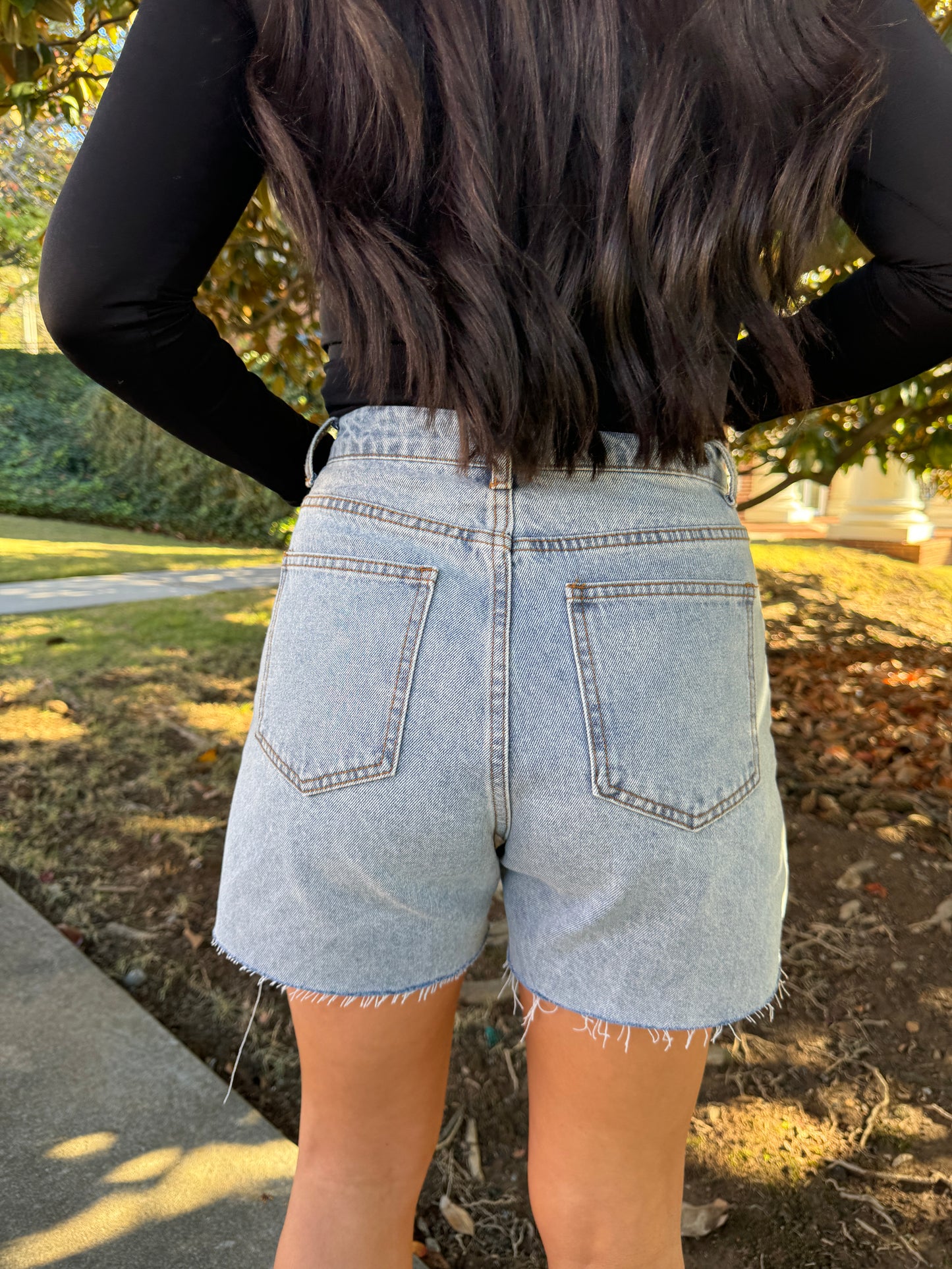 Denim Mom Short