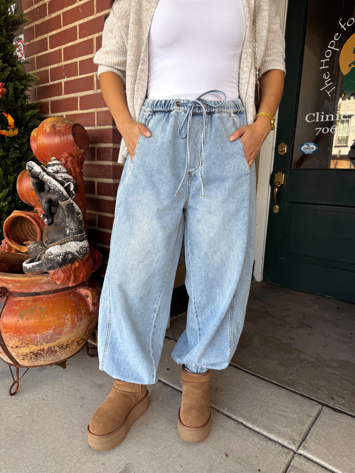 Denim Light Washed Joggers