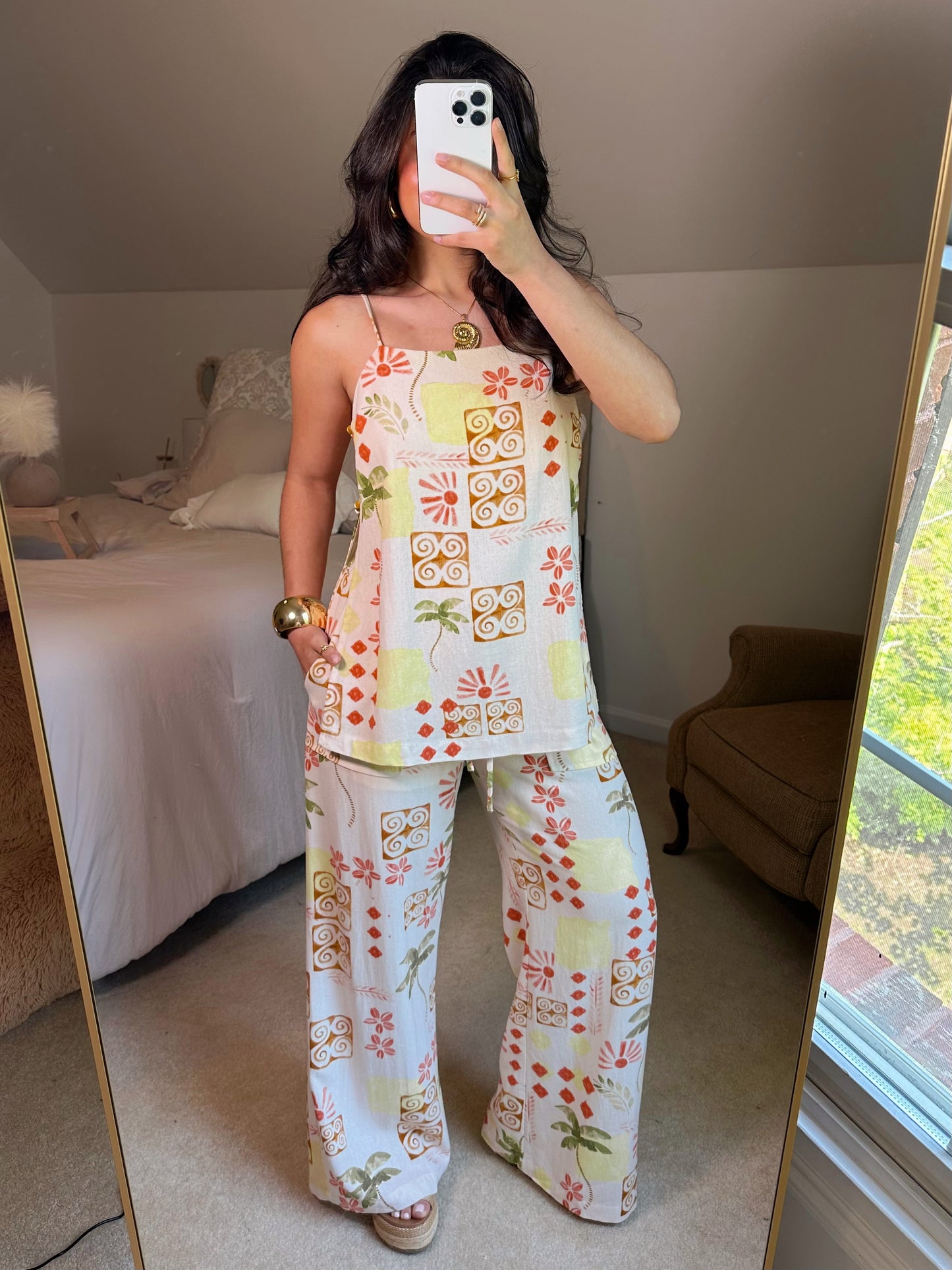 Island Time Printed Top & Pants Set