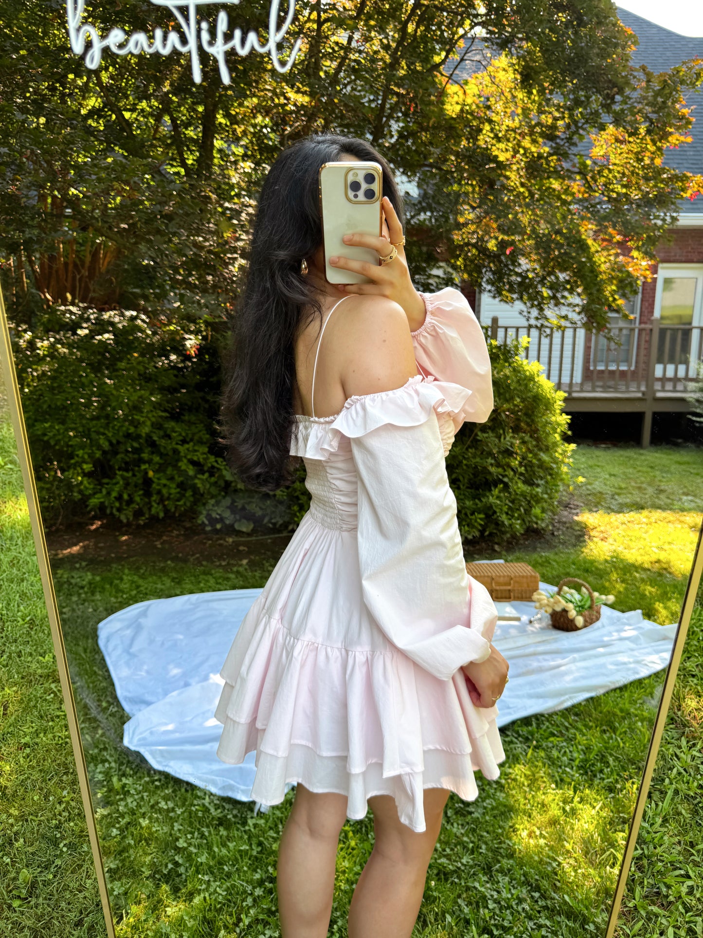 Baby Pink Poplin Dress