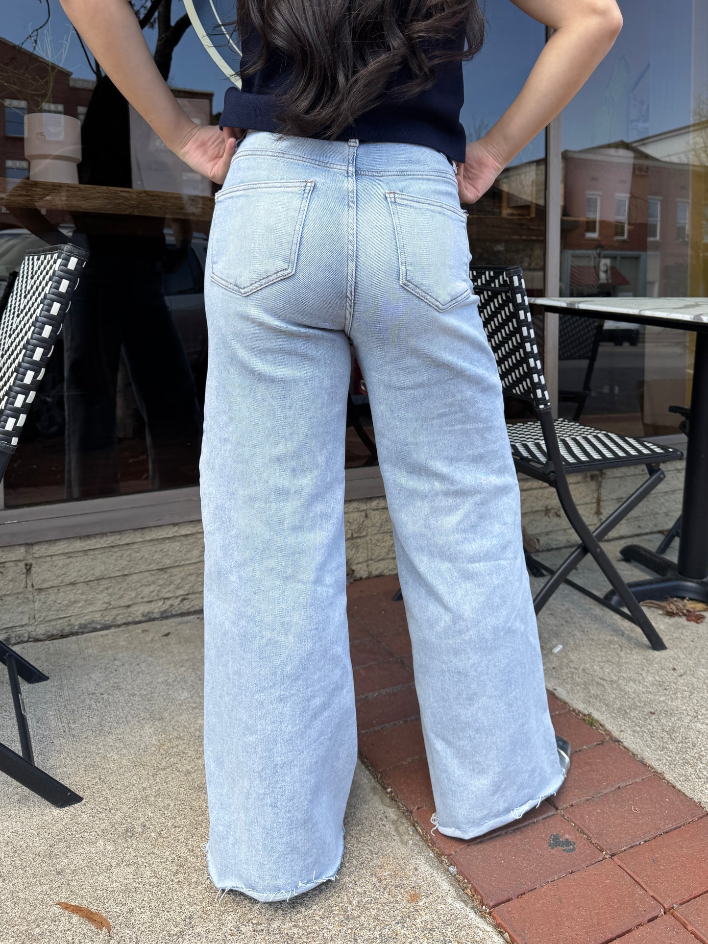 Light Wash Wide Leg Jeans