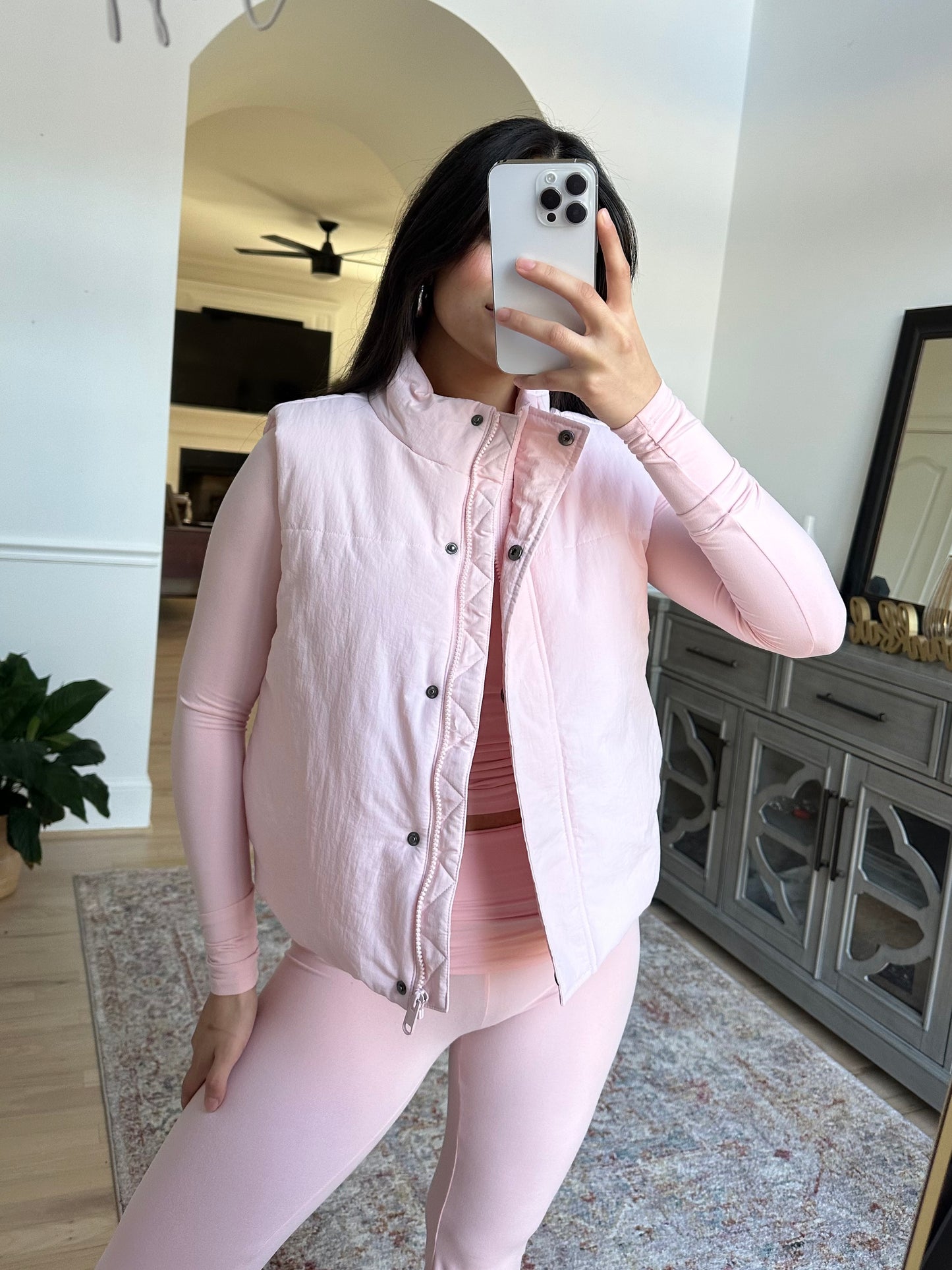 Baby Pink Puffer Vest