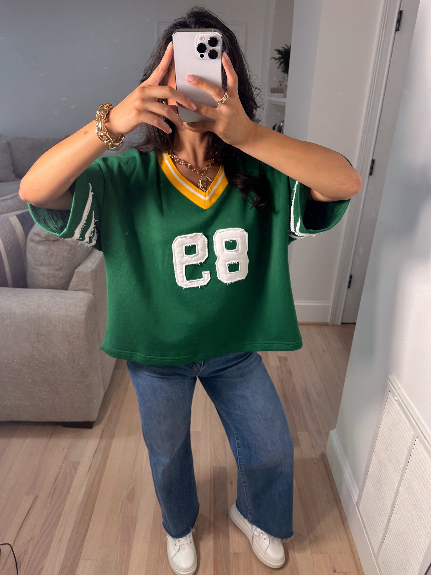 Green 89 Varsity Oversized Tee