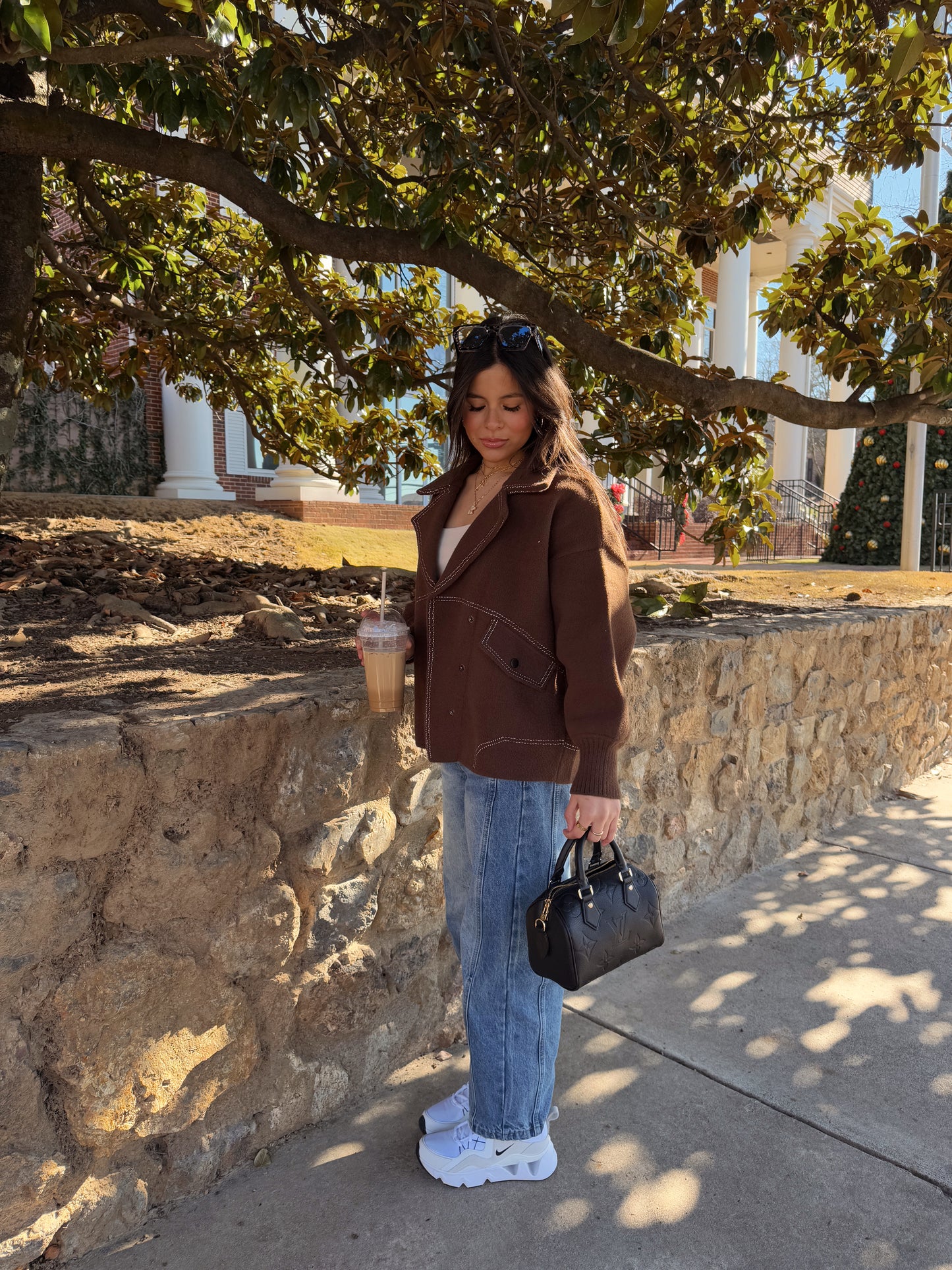Brown Collared Heavy Sweater