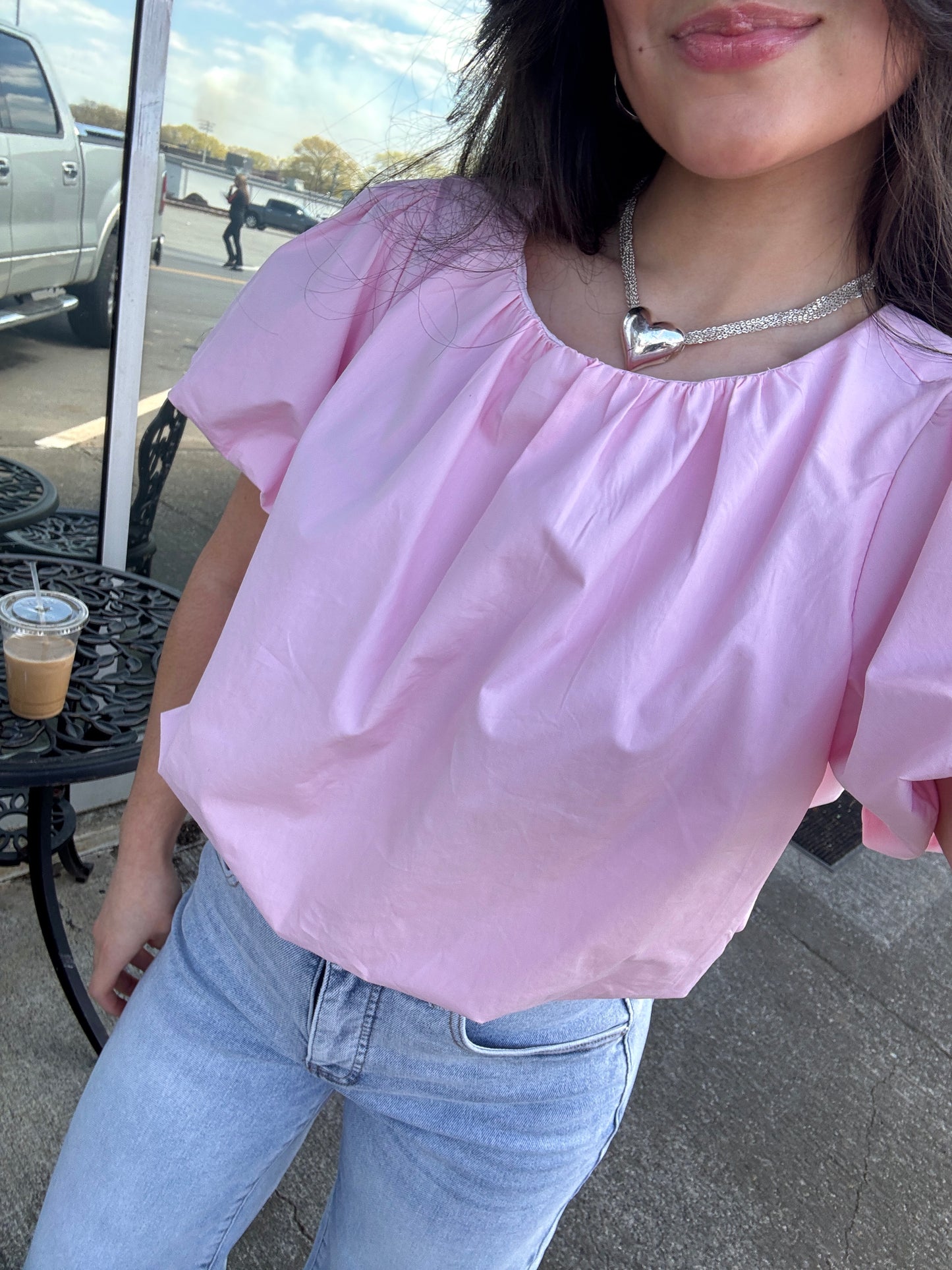 Light Pink Bubble Top