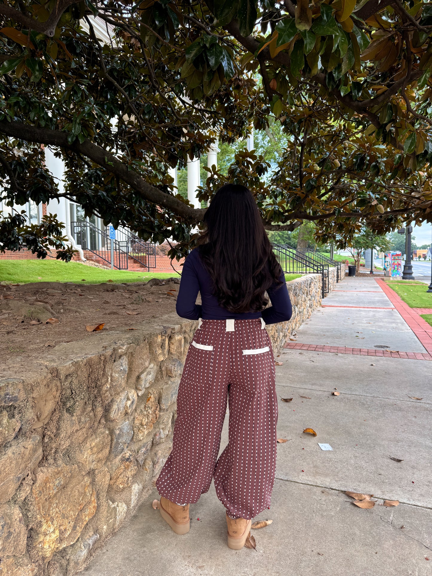 Brownie Patterned Baggy Jogger