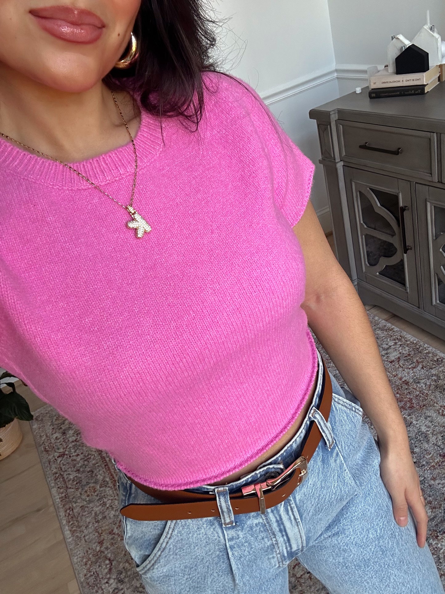 Pink Sweater Top