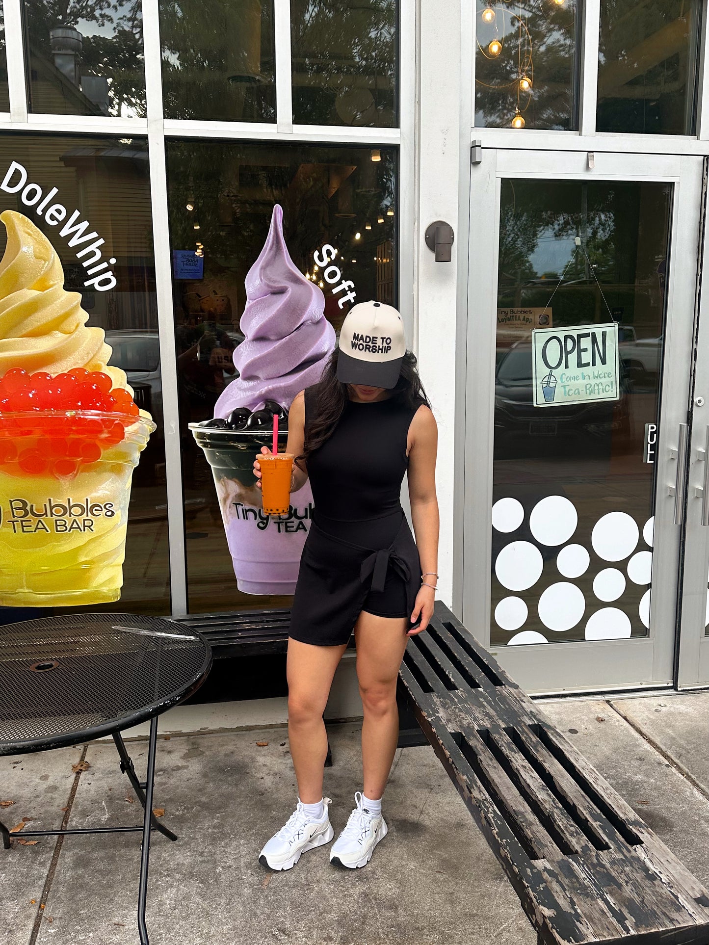 Black Wrap Active Romper