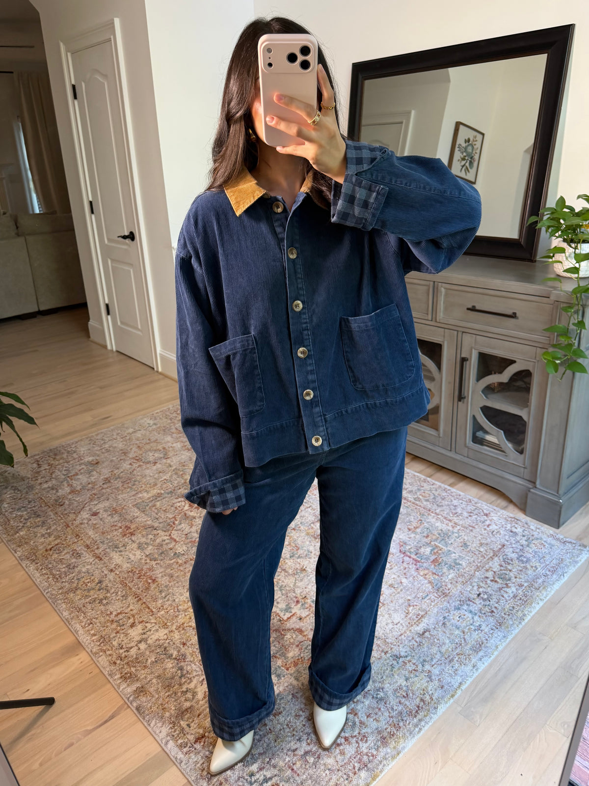 Bailey Corduroy Blue Plaid Jacket