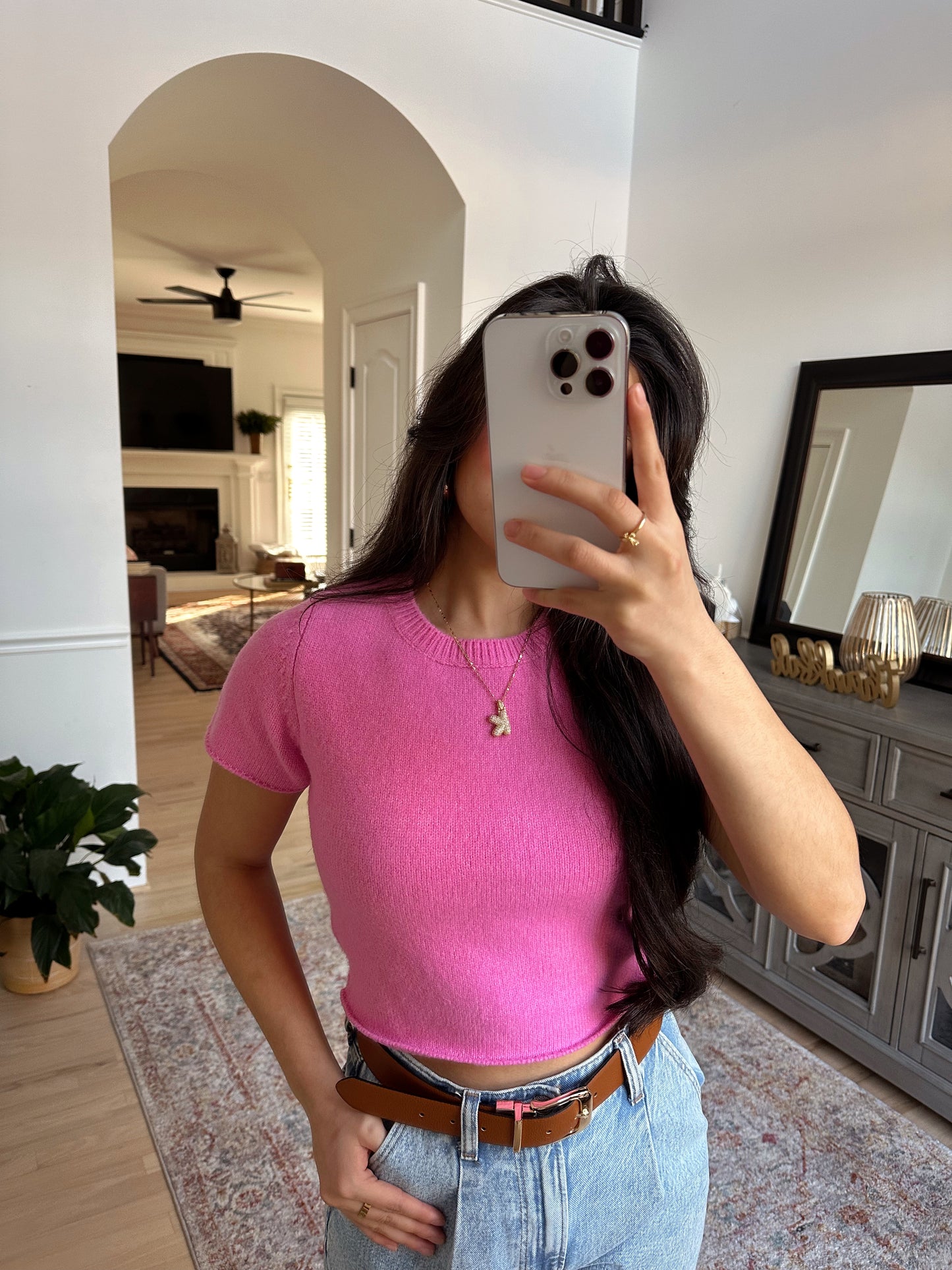 Pink Sweater Top