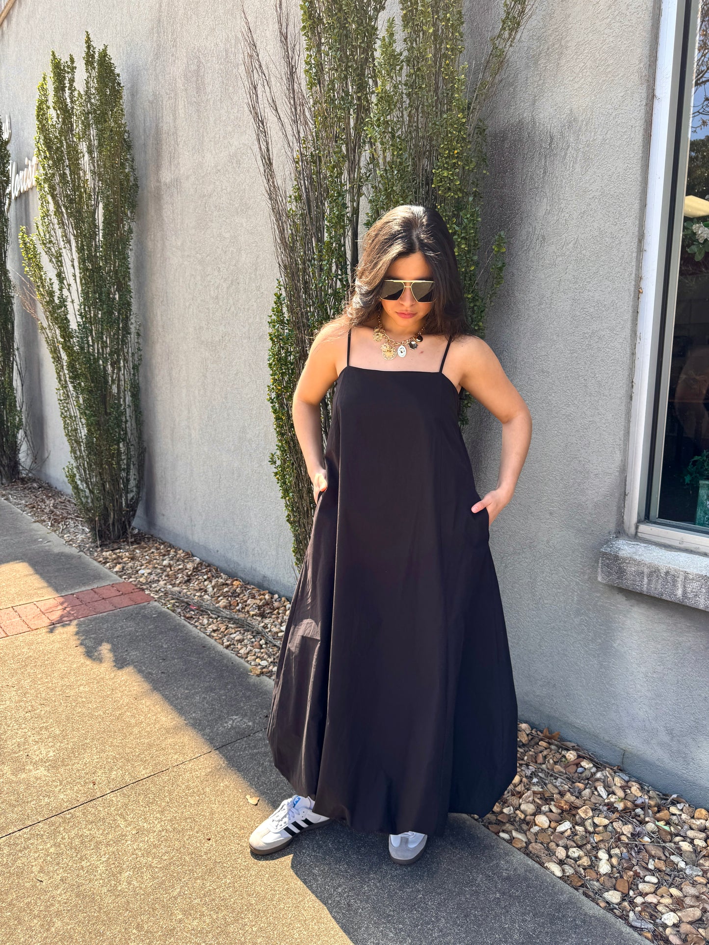 Black Bubble Maxi Dress