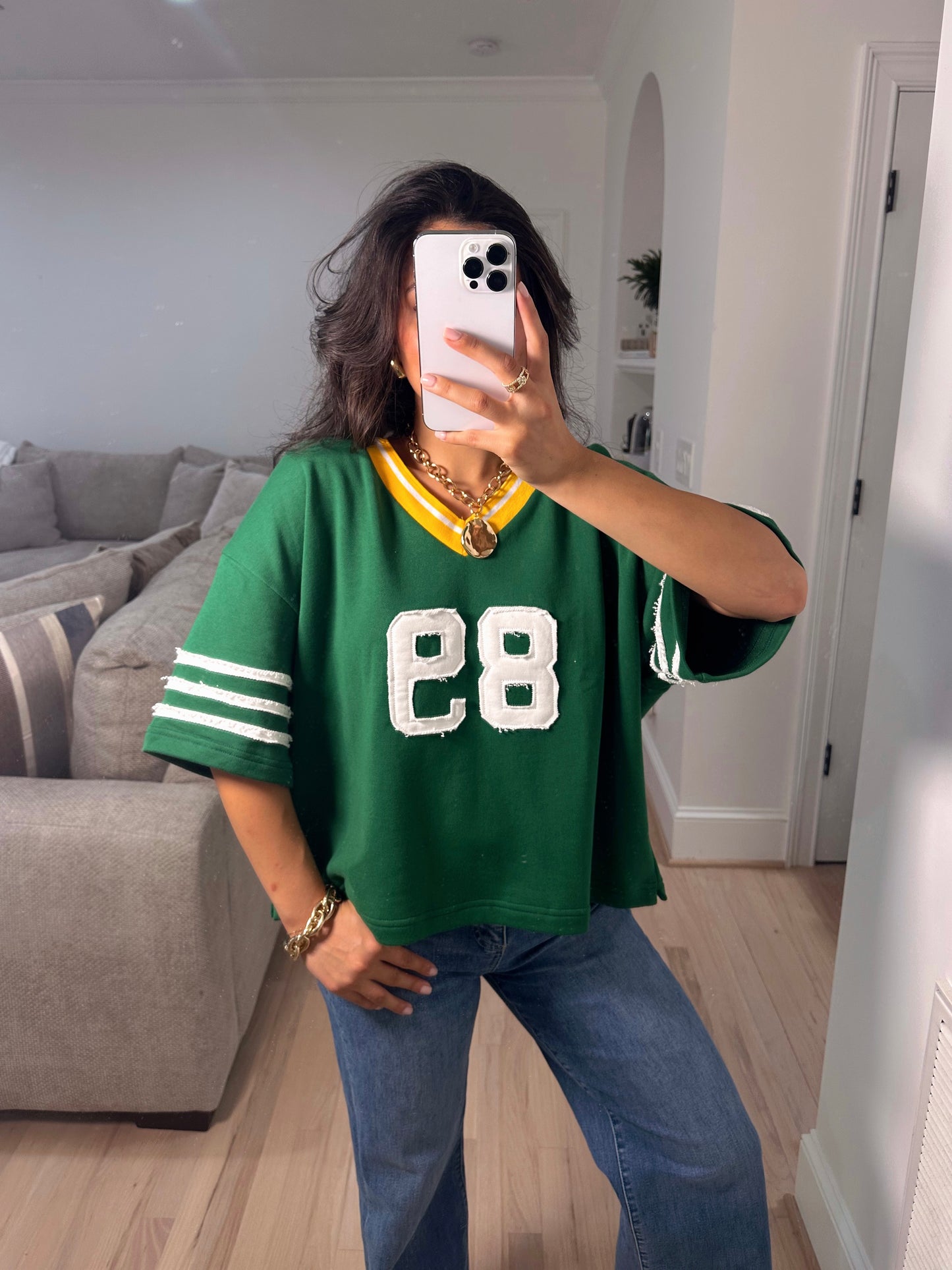 Green 89 Varsity Oversized Tee