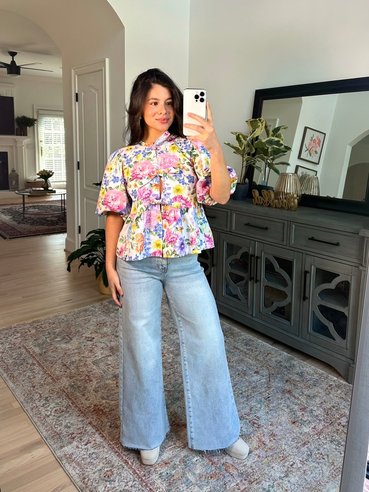Light Wash Wide Leg Jeans