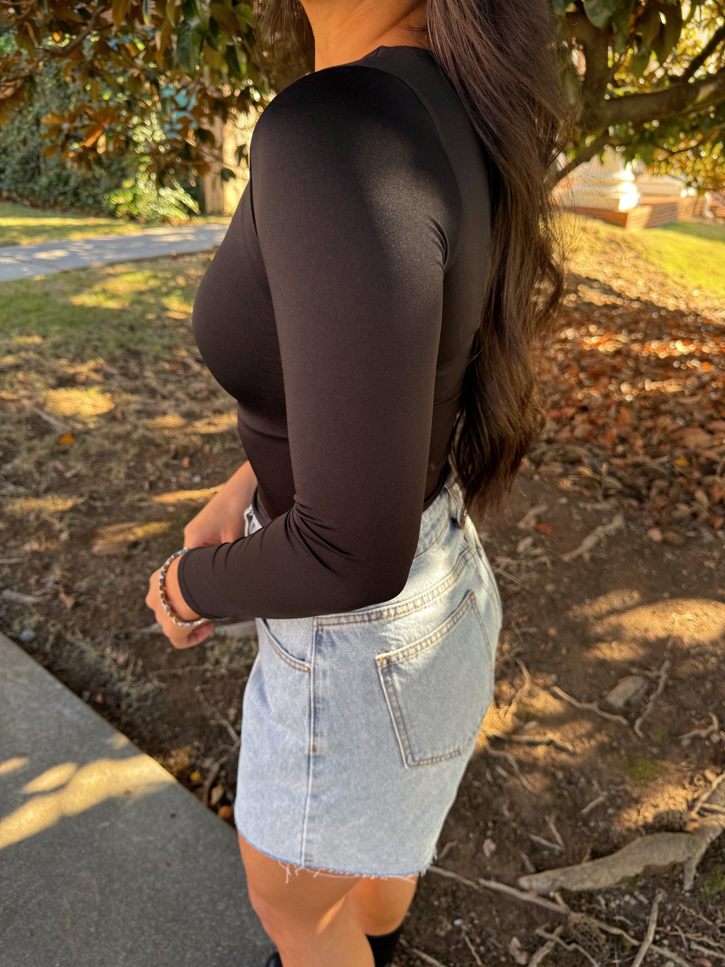 Black Seamless Bodysuit