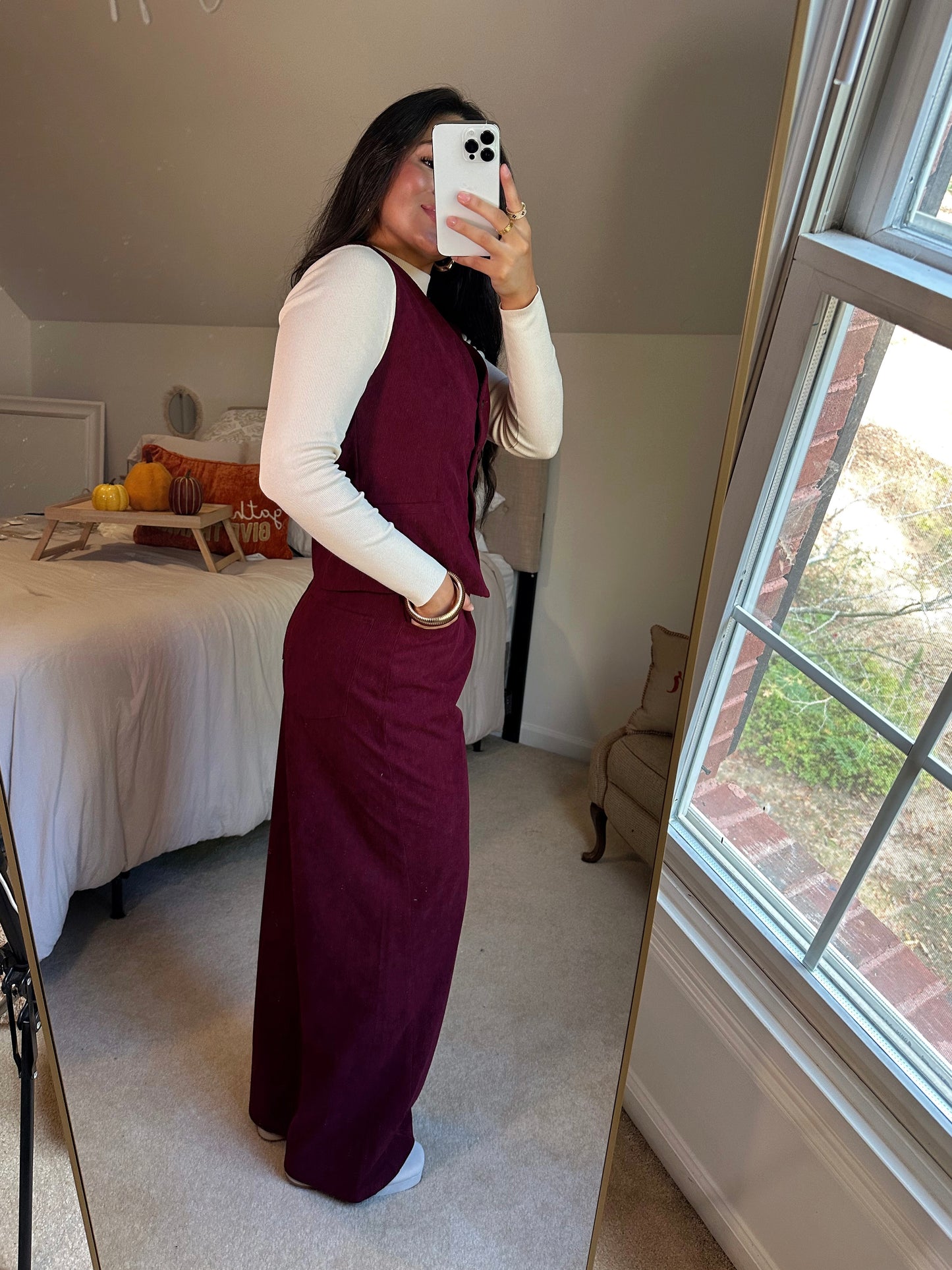 Wine Corduroy Set