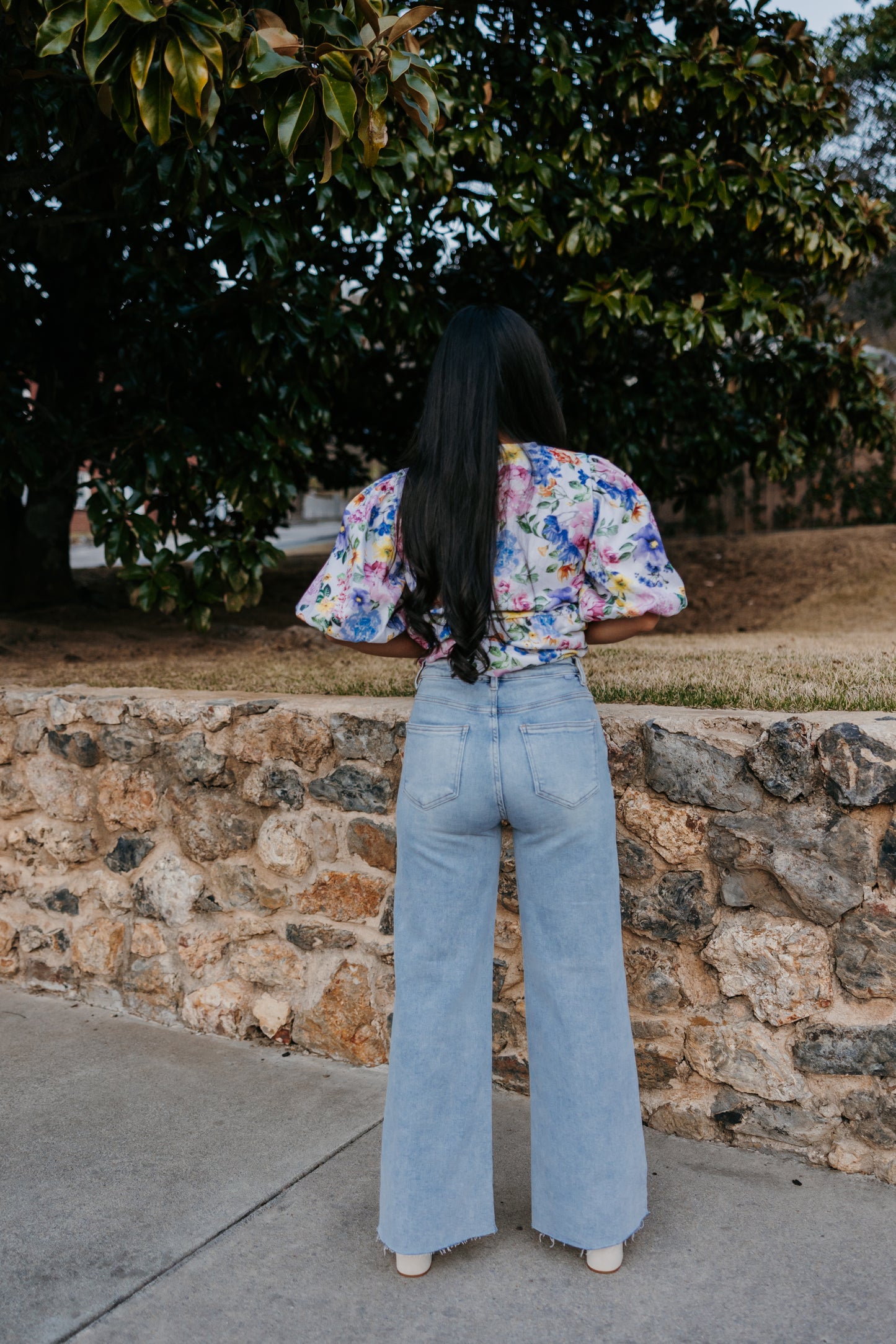 Light Wash Wide Leg Jeans