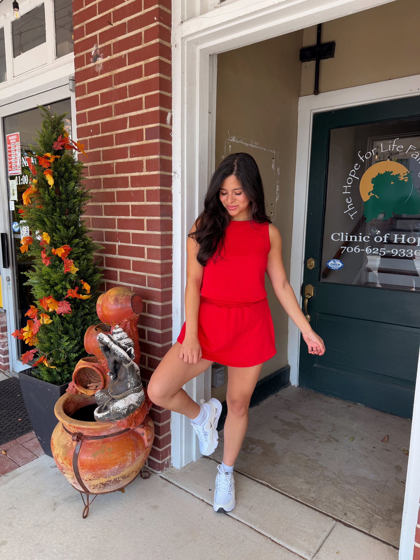 Red Tank & Skort Set