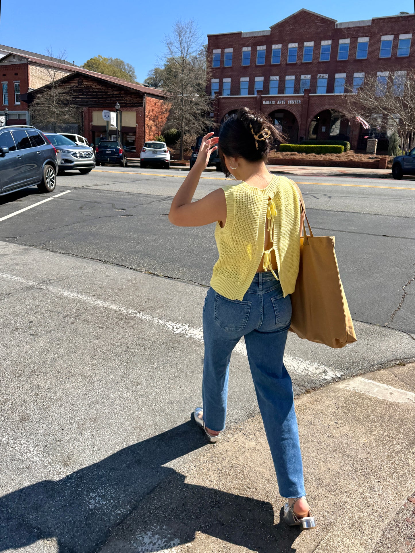 Sunshine Open Back Knit Top