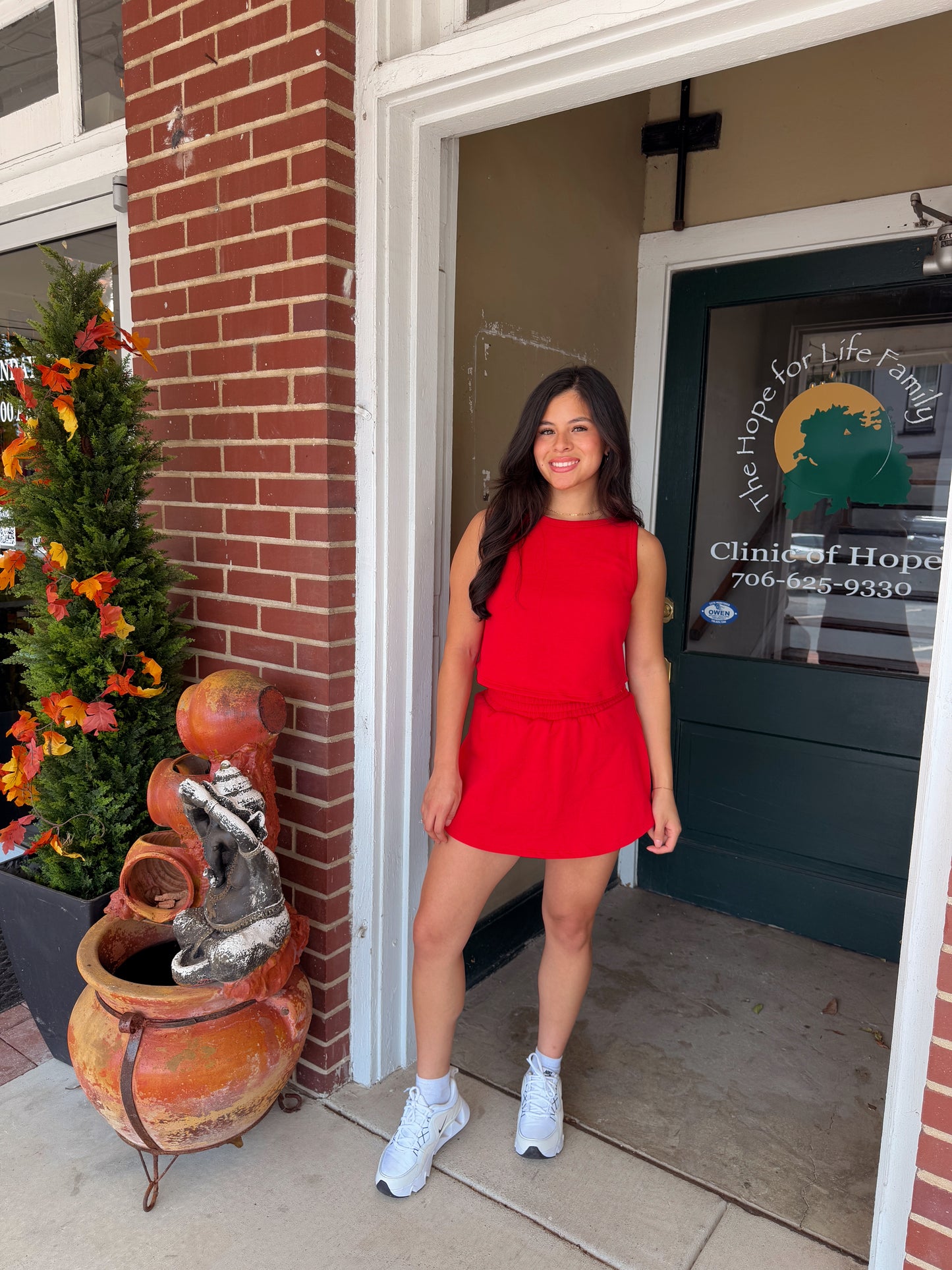 Red Tank & Skort Set