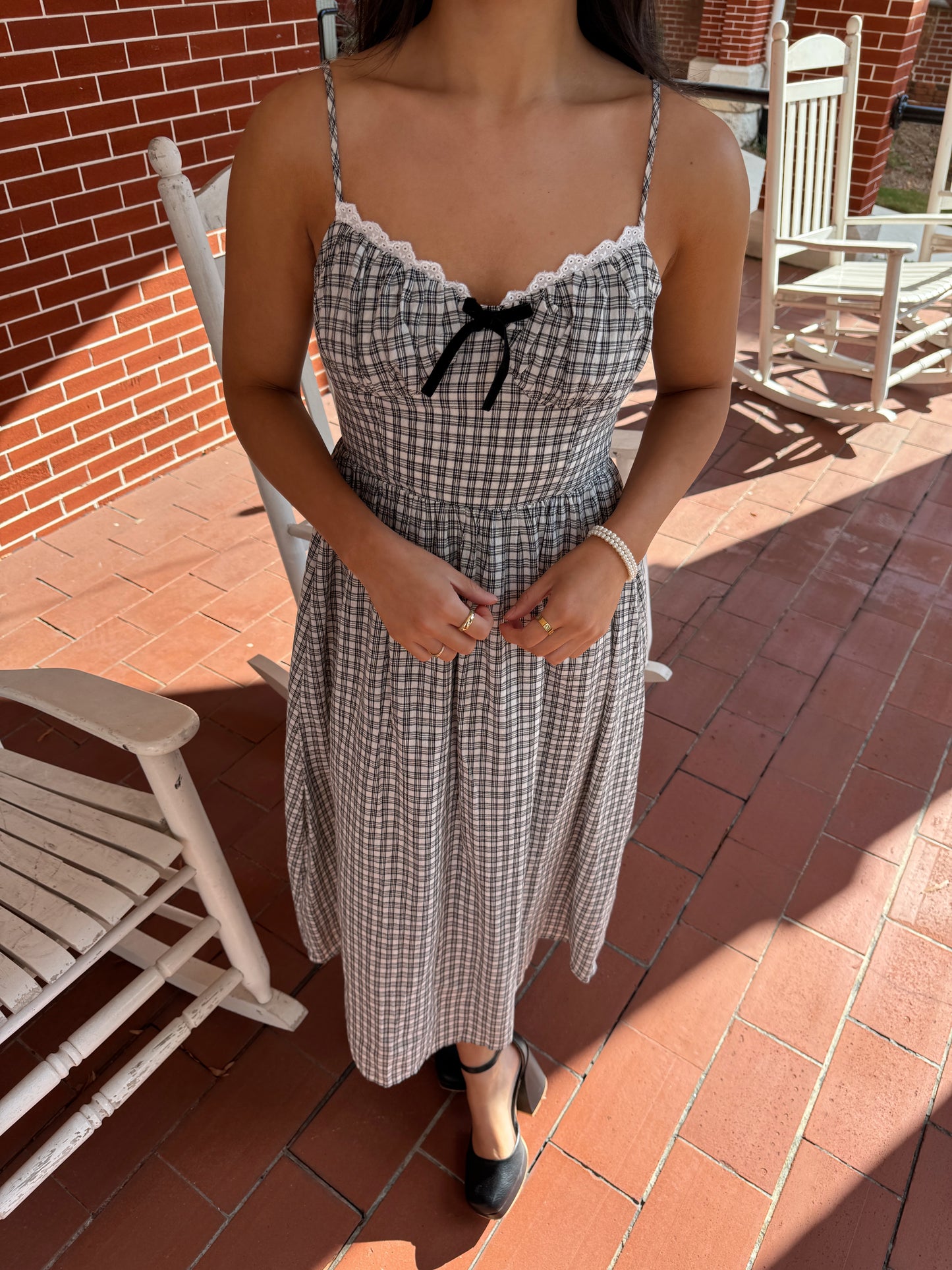 Black & White Plaid Dress