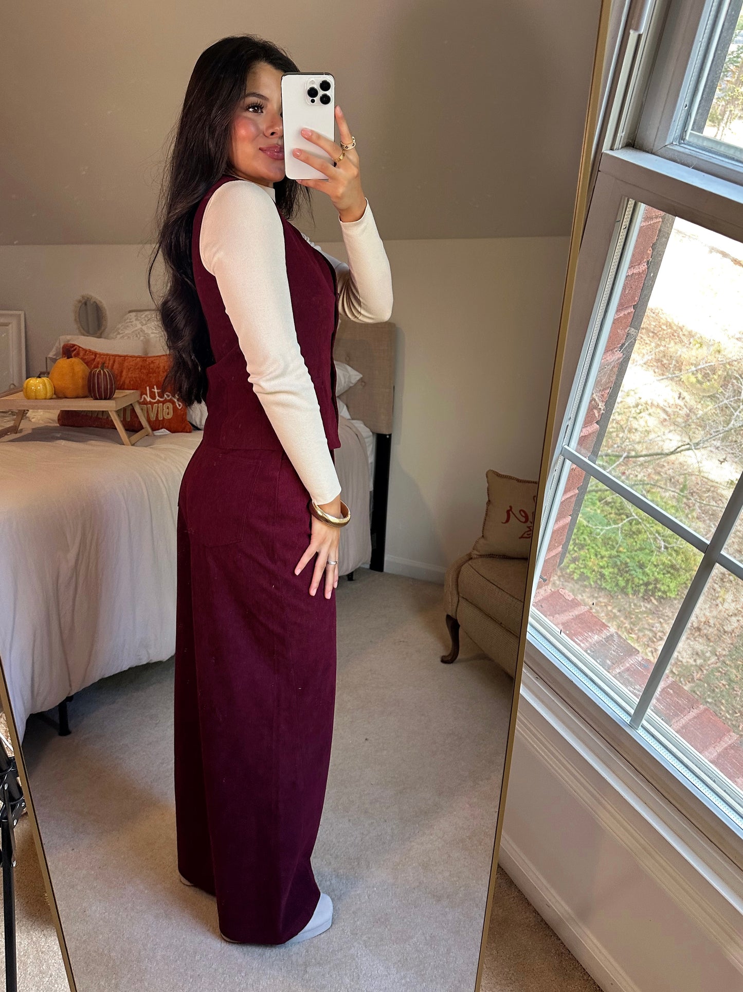 Wine Corduroy Set