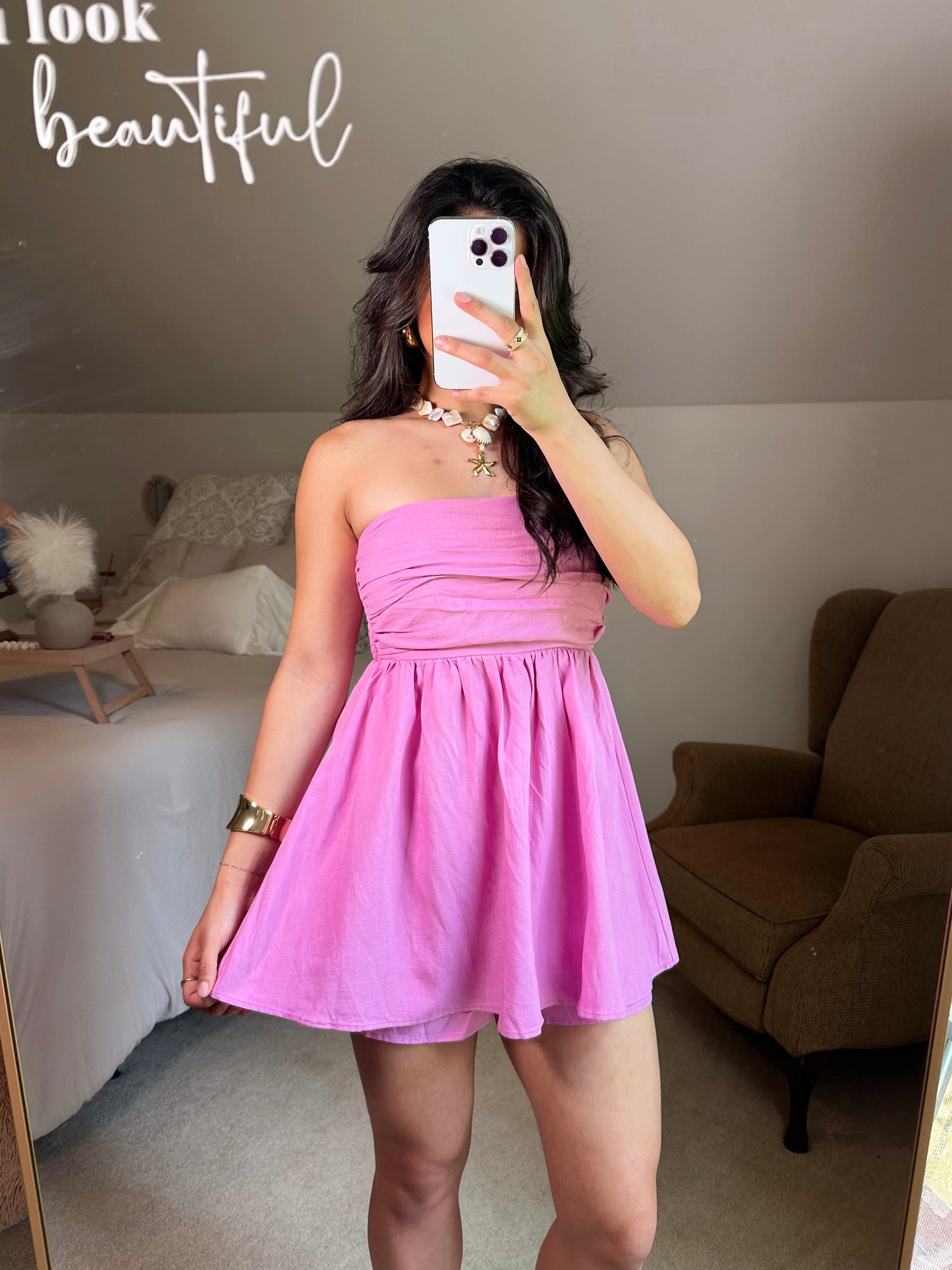 Pink Tube Romper