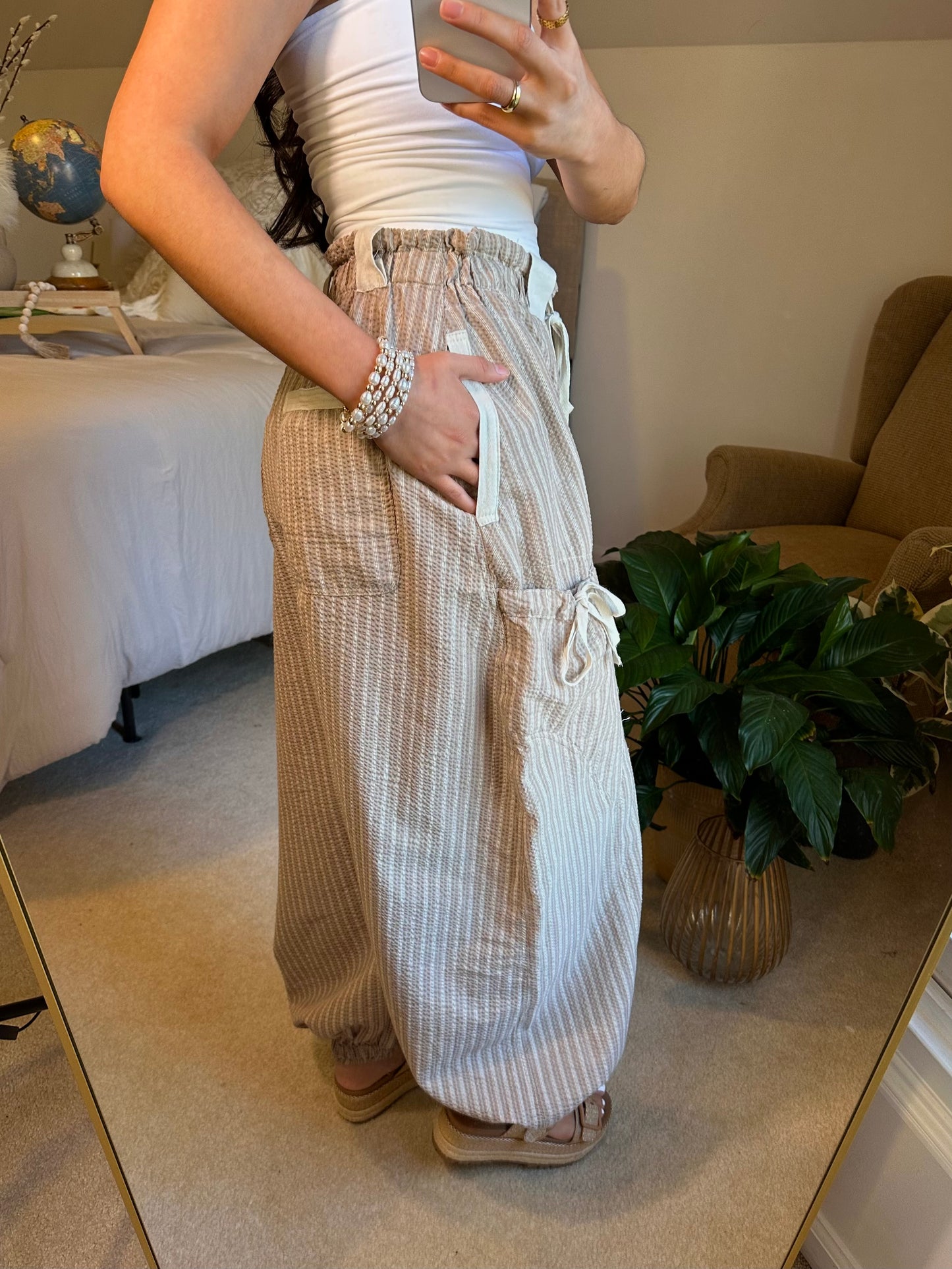Coco Striped Baggy Joggers