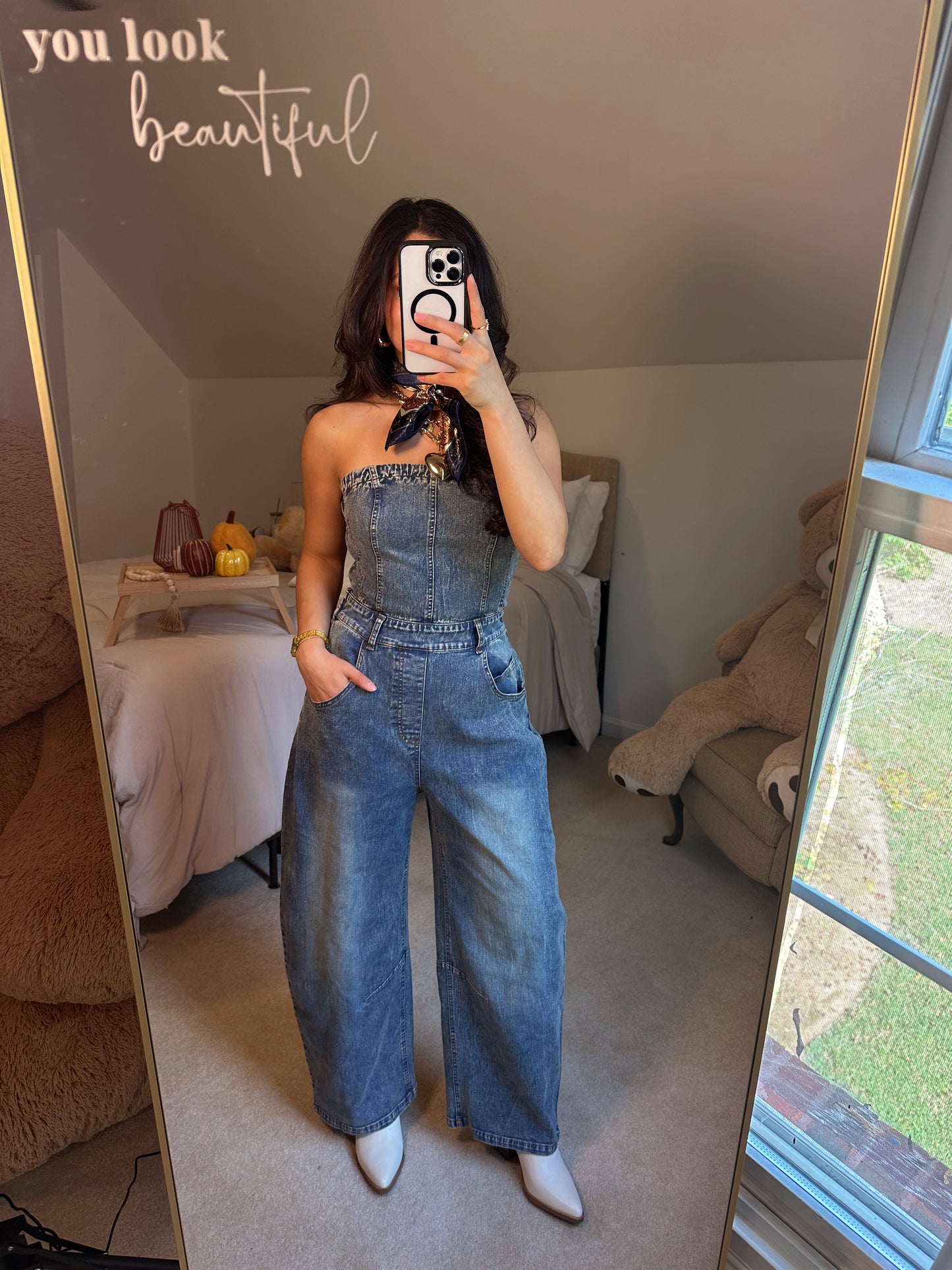 Downtown Denim Barrel Jumpsuit