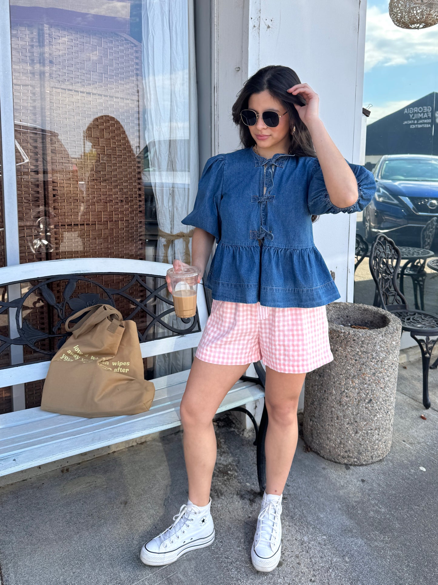Baby Pink Checkered Boxer Shorts