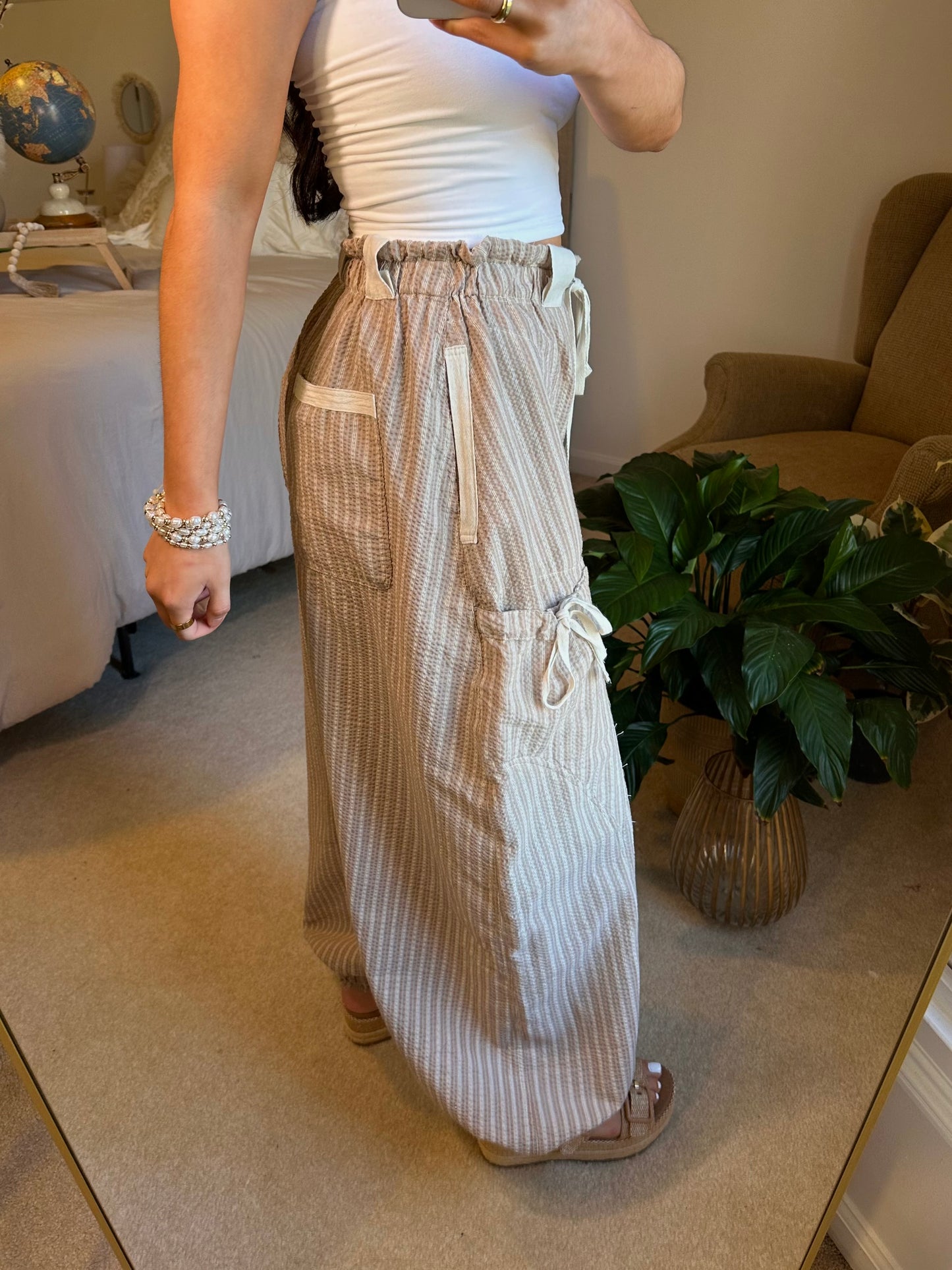 Coco Striped Baggy Joggers