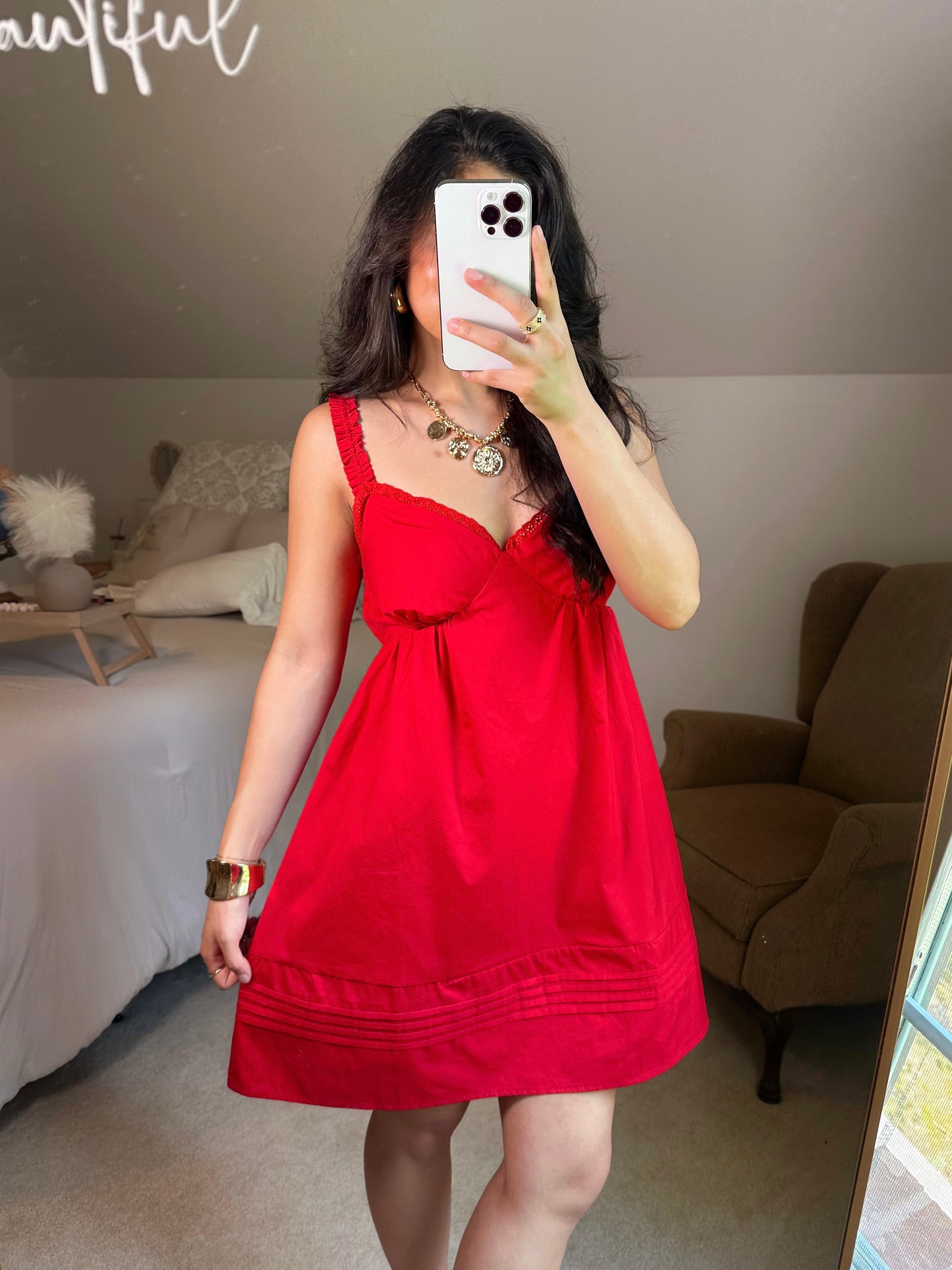 Red Babydoll Dress