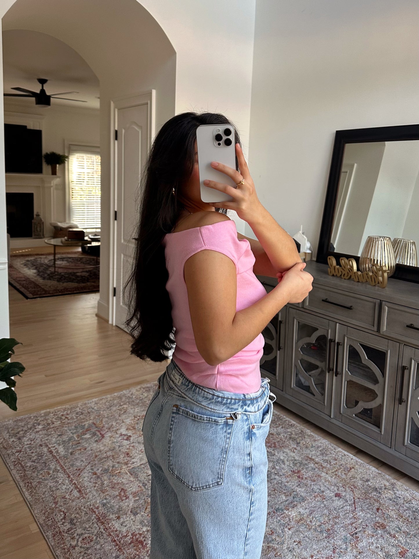 Baby Pink Asymmetrical Tank