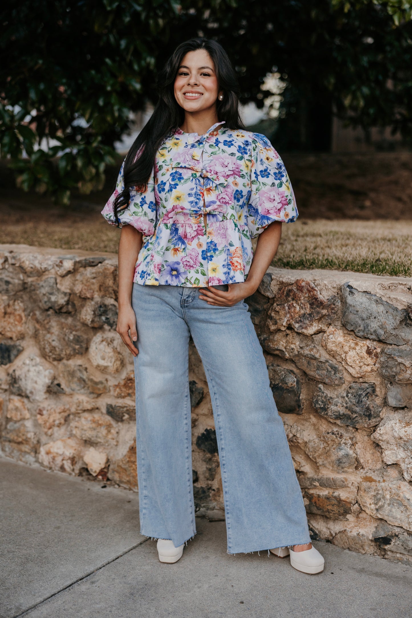Light Wash Wide Leg Jeans