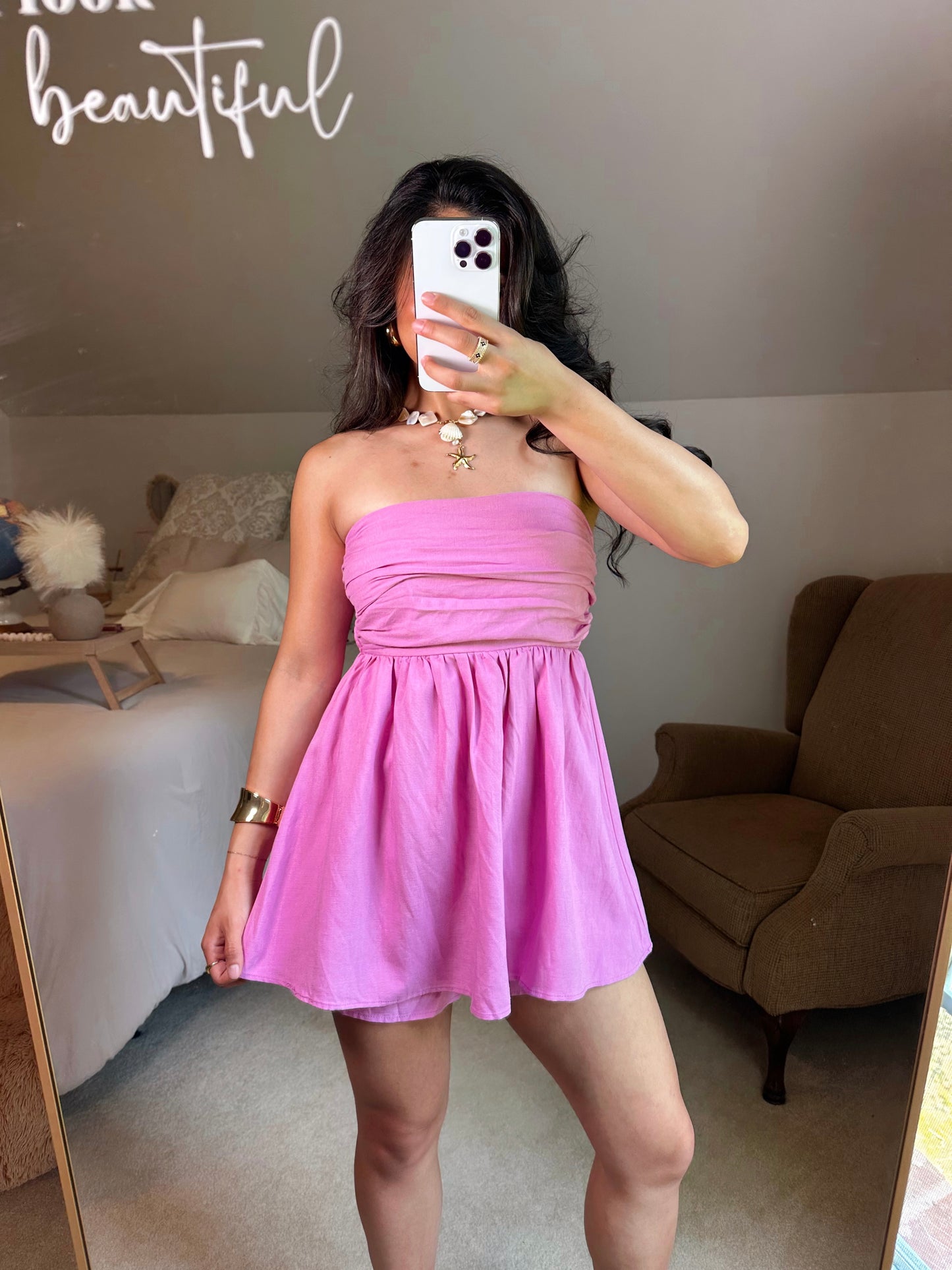 Pink Tube Romper