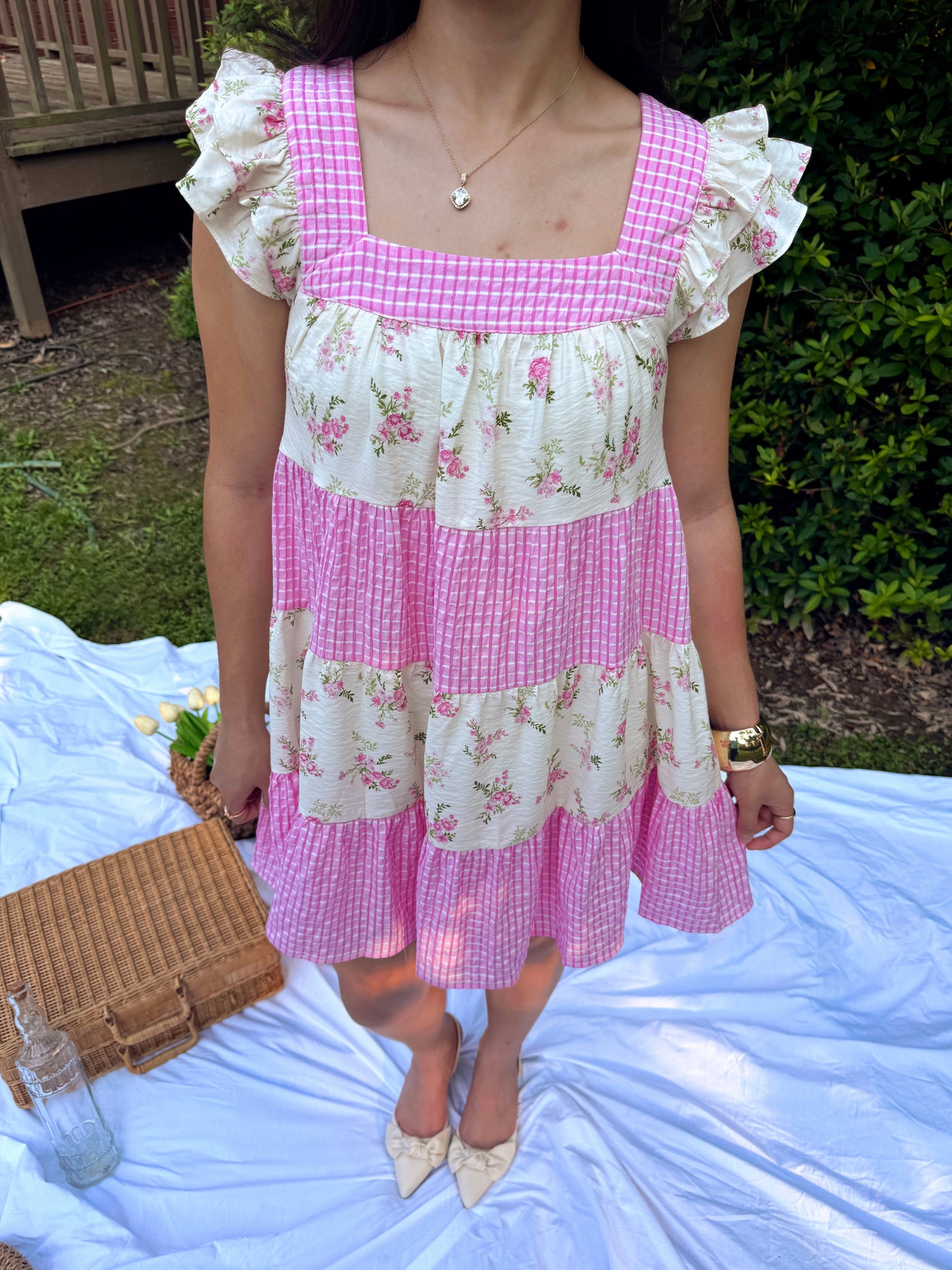 Pink Cottage Princess Flowy Dress
