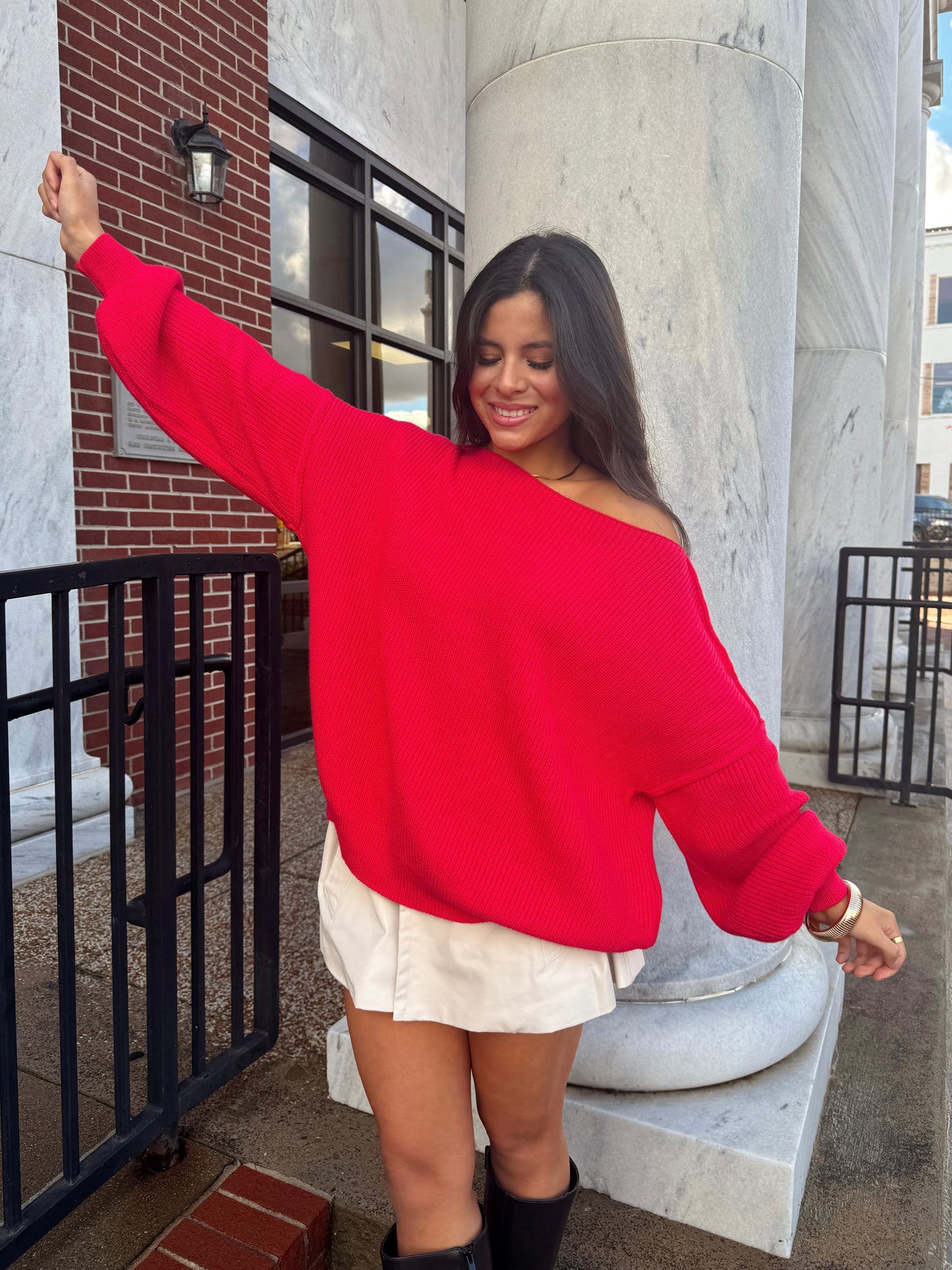 Red Slouchy Sweater