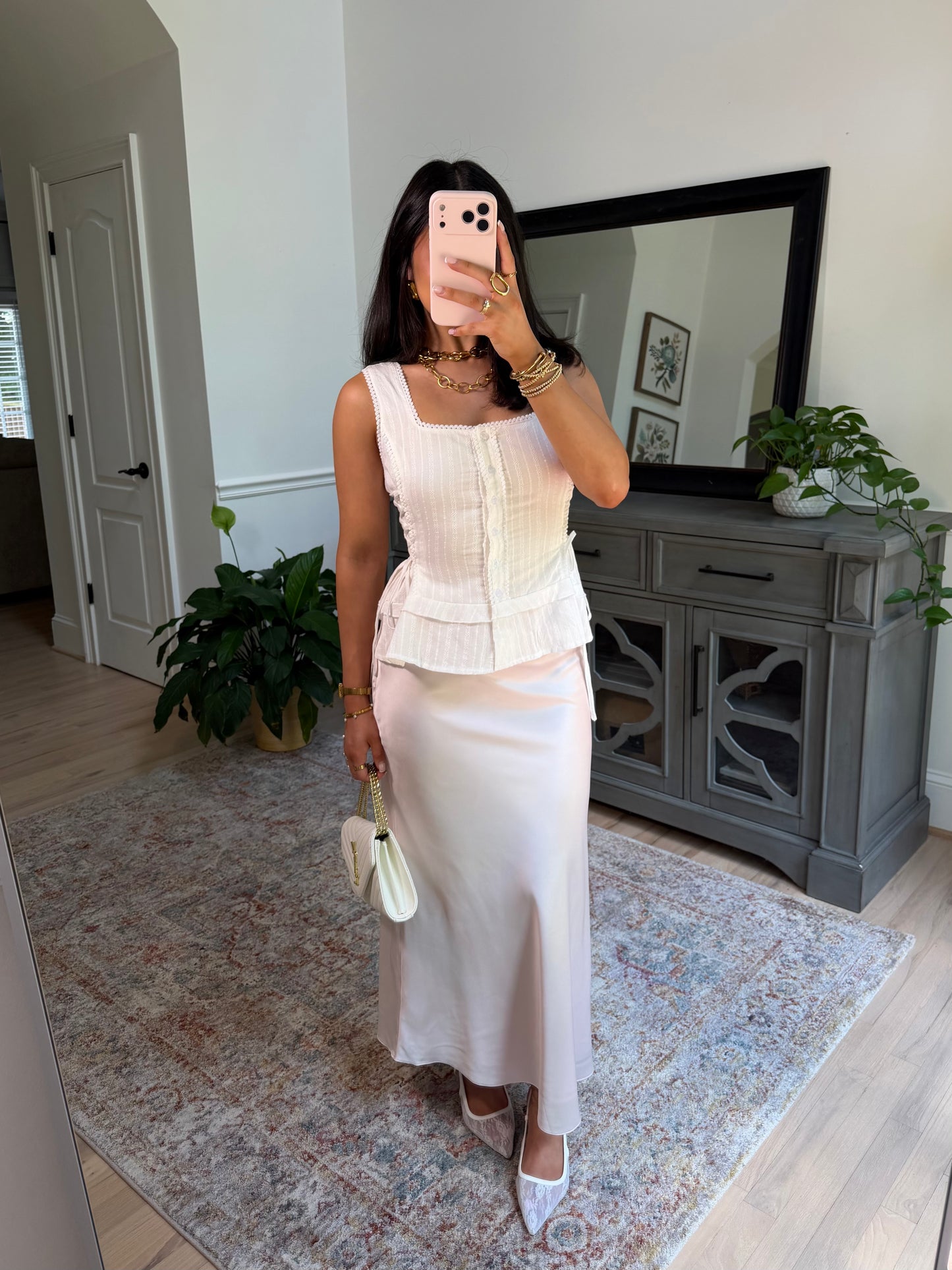 Prairie White Corset Top