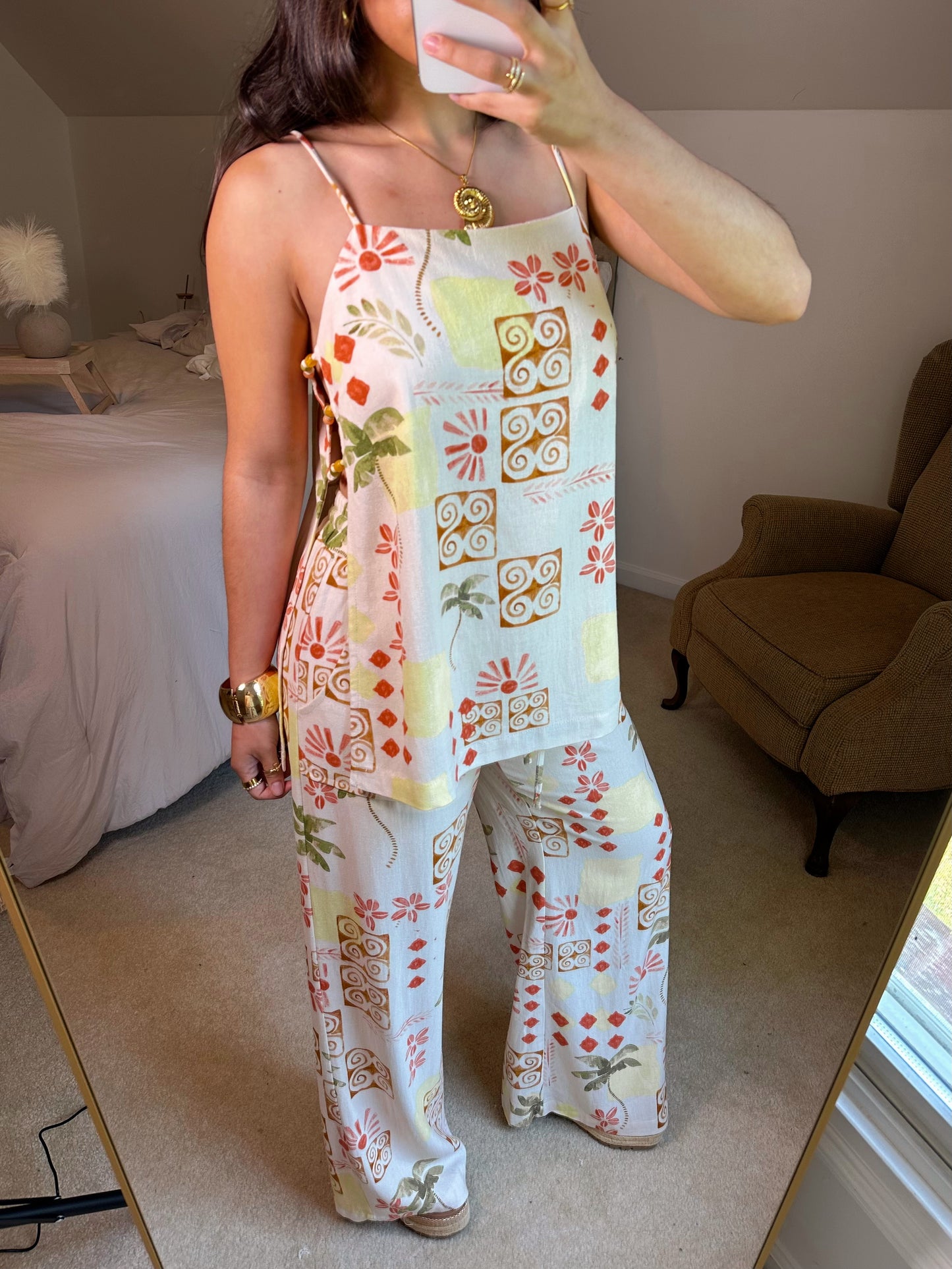 Island Time Printed Top & Pants Set