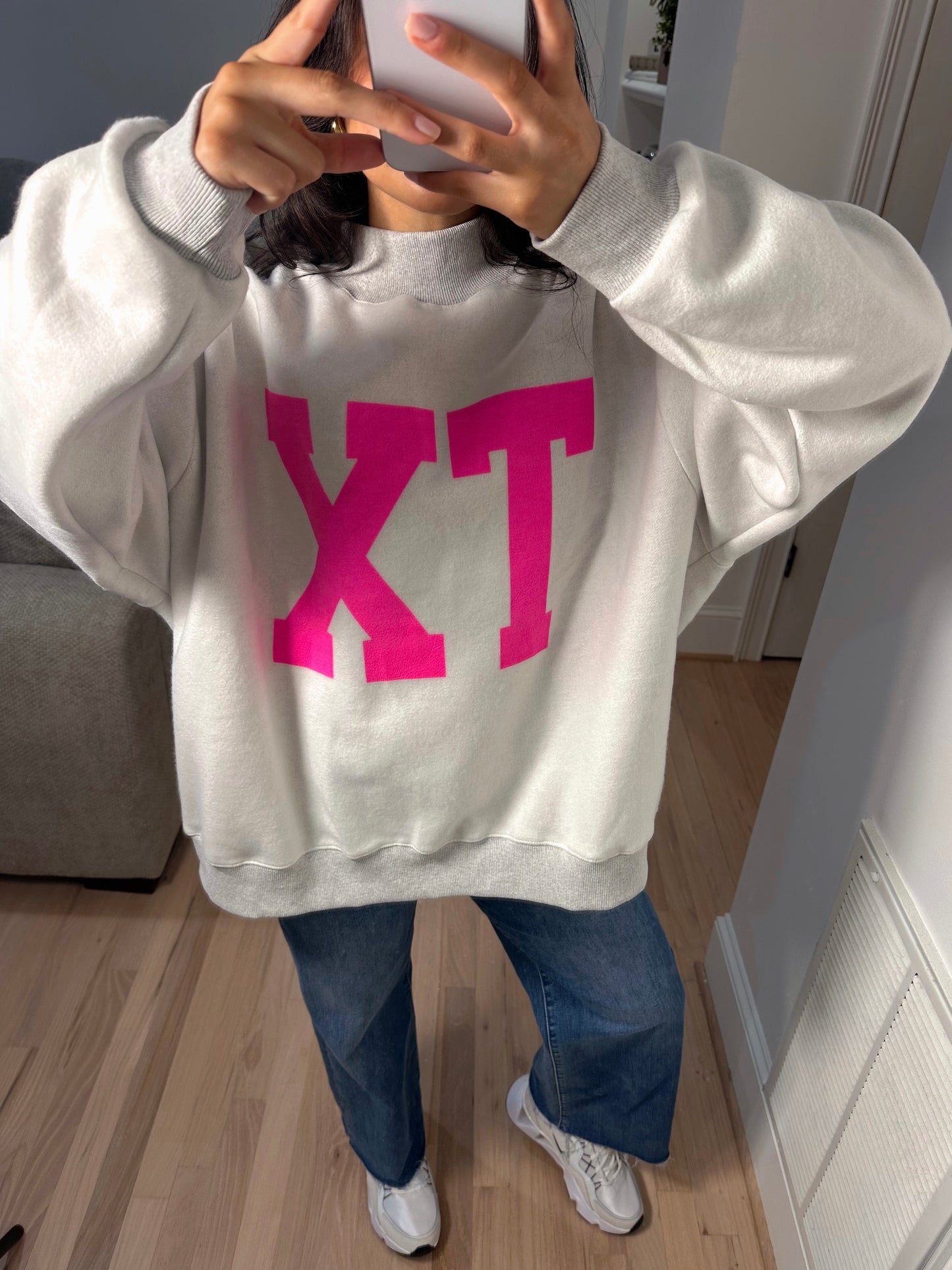 TX Reversible Oversized Mockneck Sweatshirt