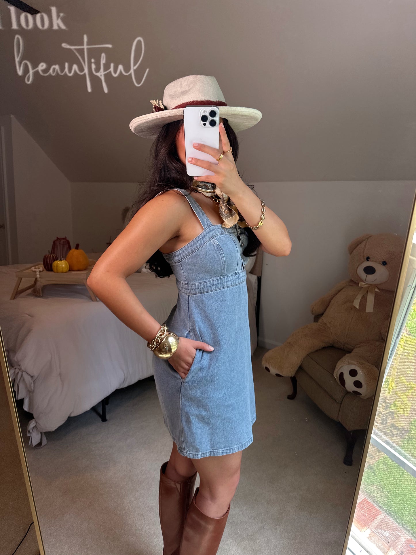 Denim Empire Mini Dress