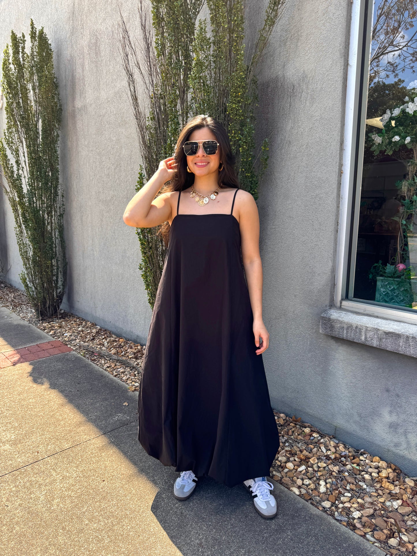 Black Bubble Maxi Dress